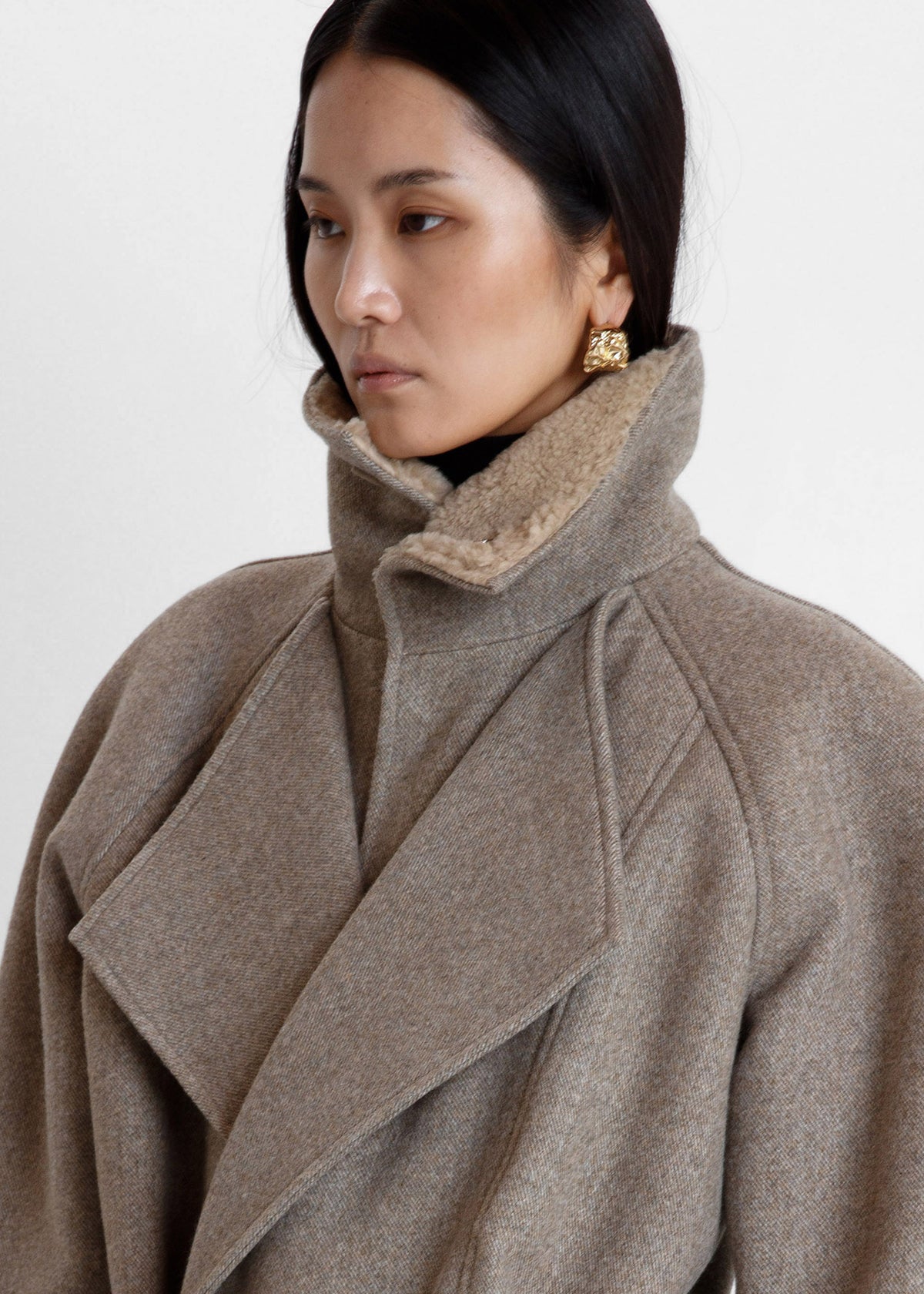 Skive Padded Short Coat - Beige Melange - 6