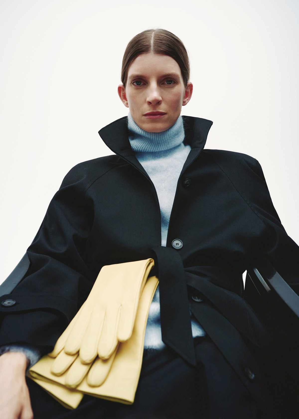 Skye Padded Trench Coat - Black