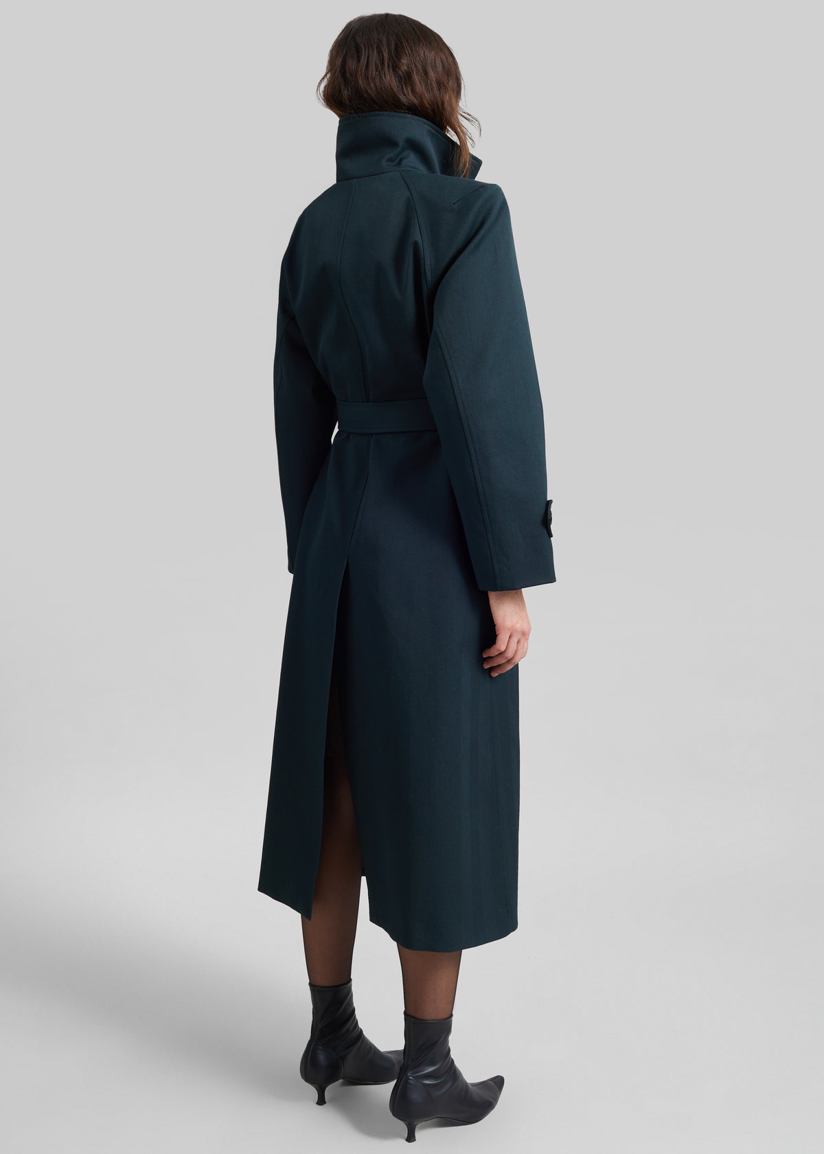Skye Padded Trench Coat - Bottle Green