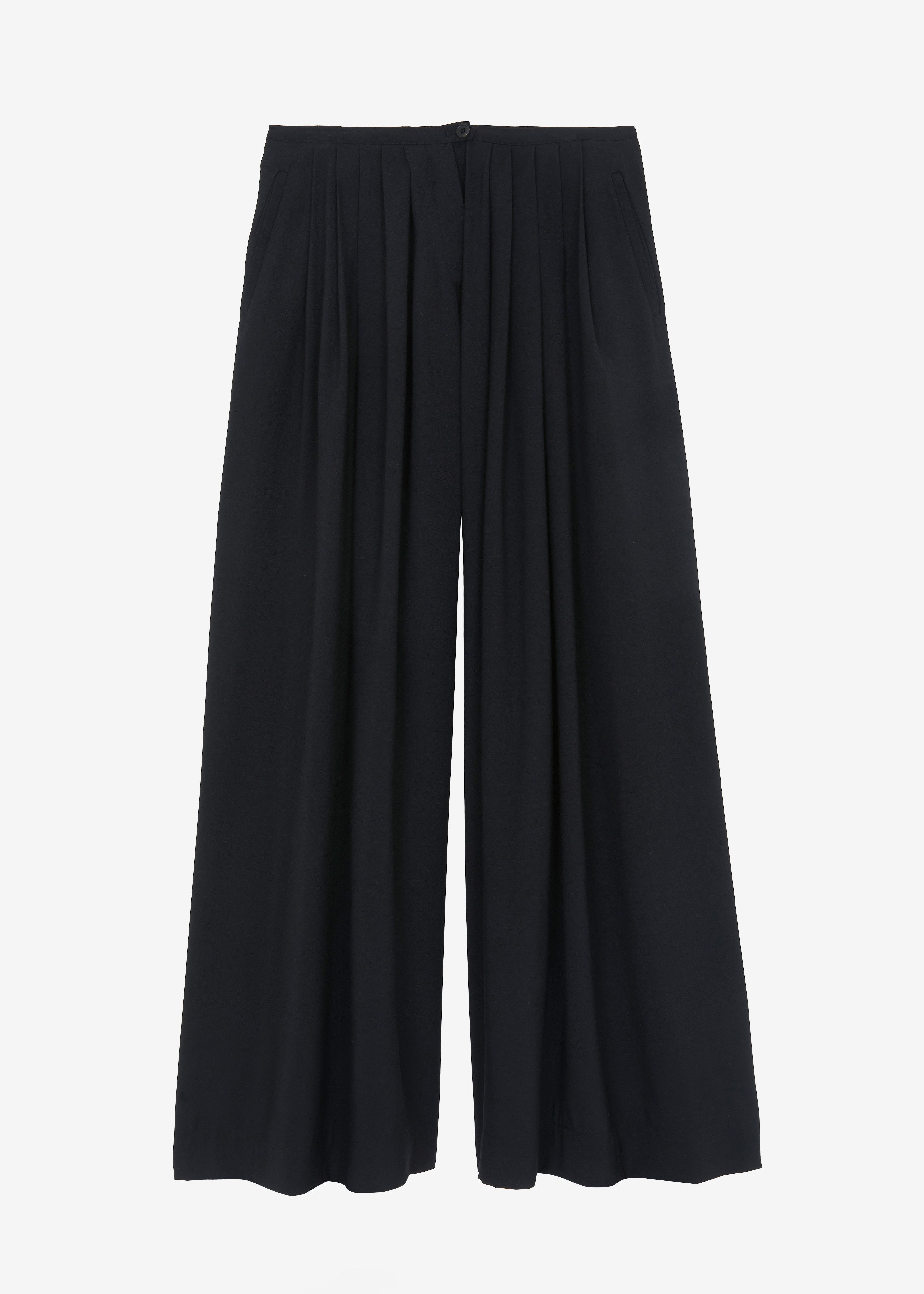 Sloane Wide Leg Trousers - Black - 13