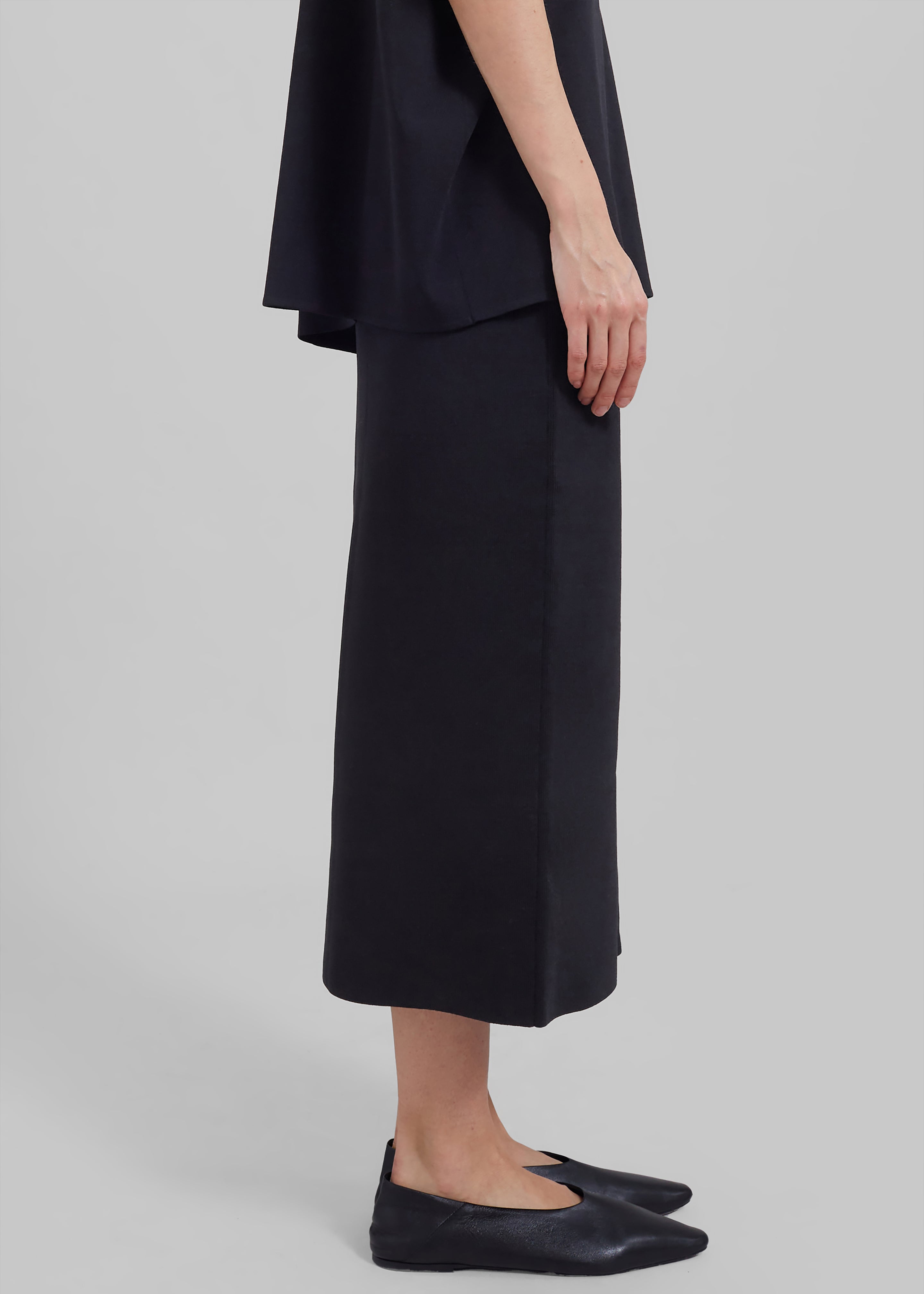 Solange Knit Pencil Skirt - Black - 7