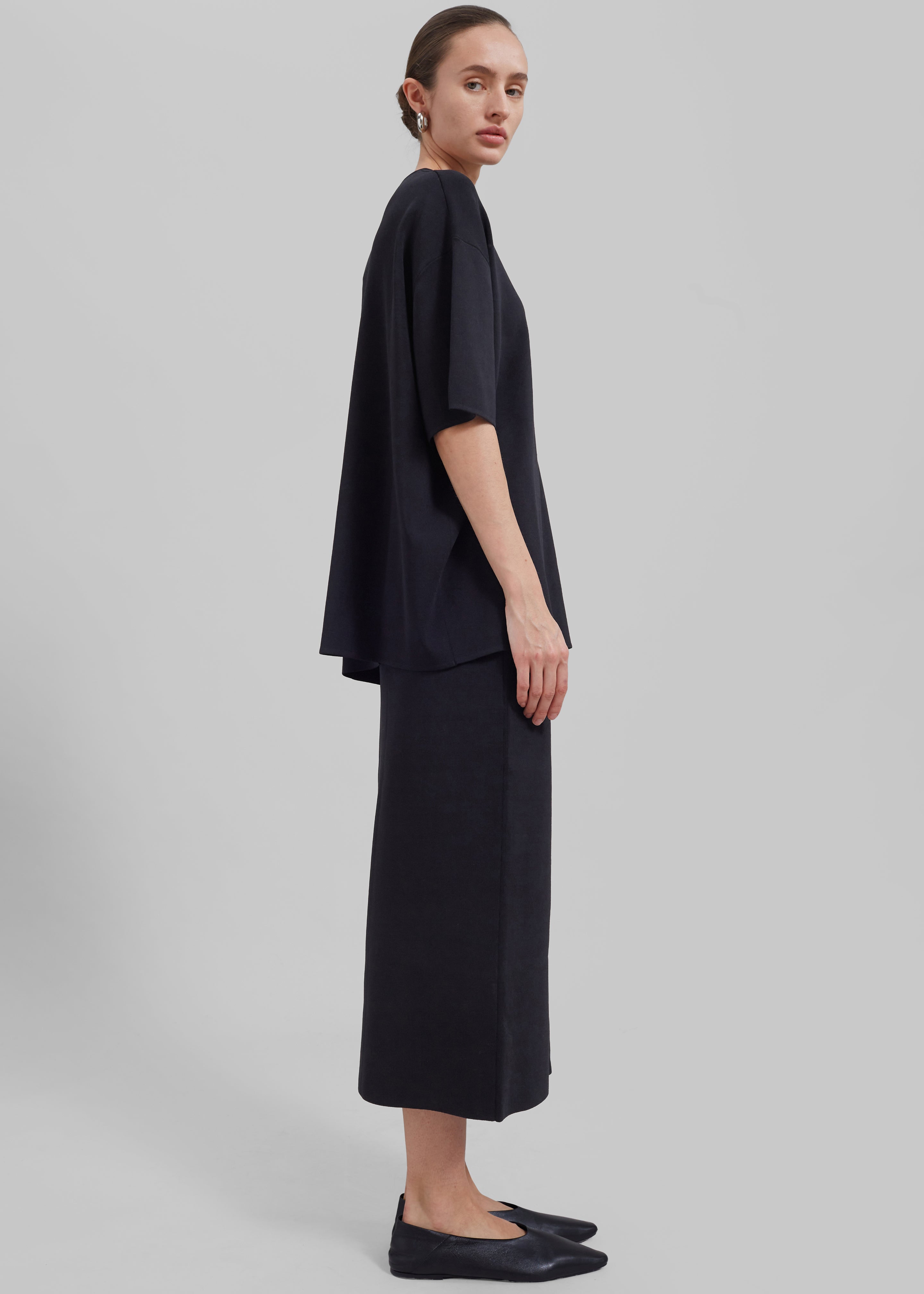 Solange Knit Pencil Skirt - Black - 9