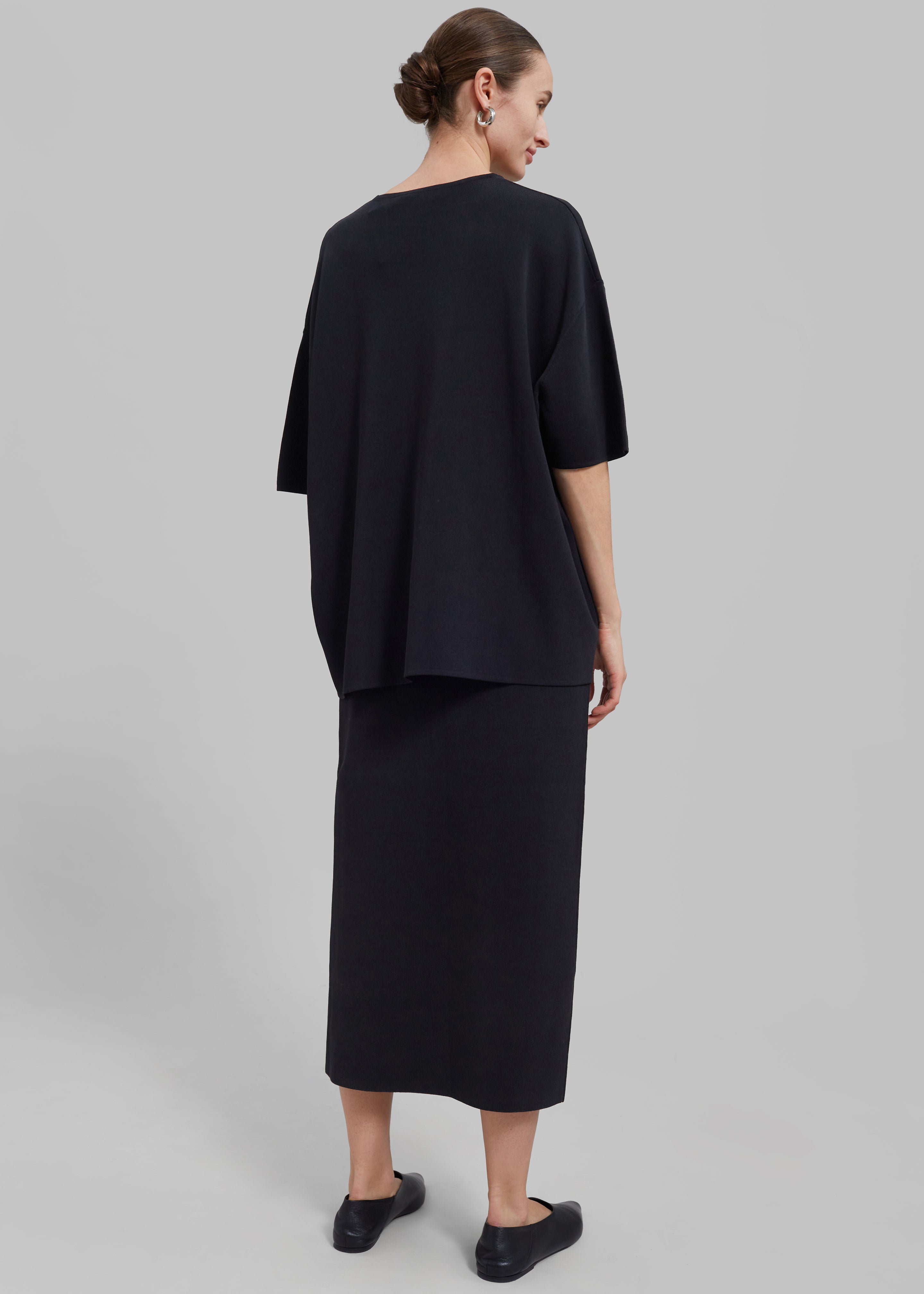 Solange Knit Pencil Skirt - Black - 10