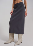 Solange Knit Pencil Skirt - Grey