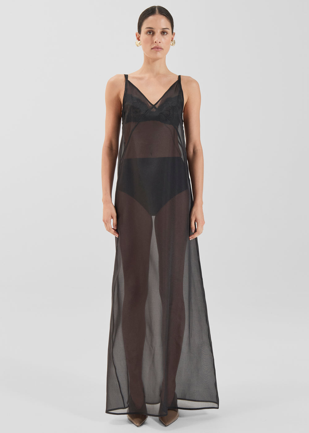 Solaqua Georgette Dress - Noir