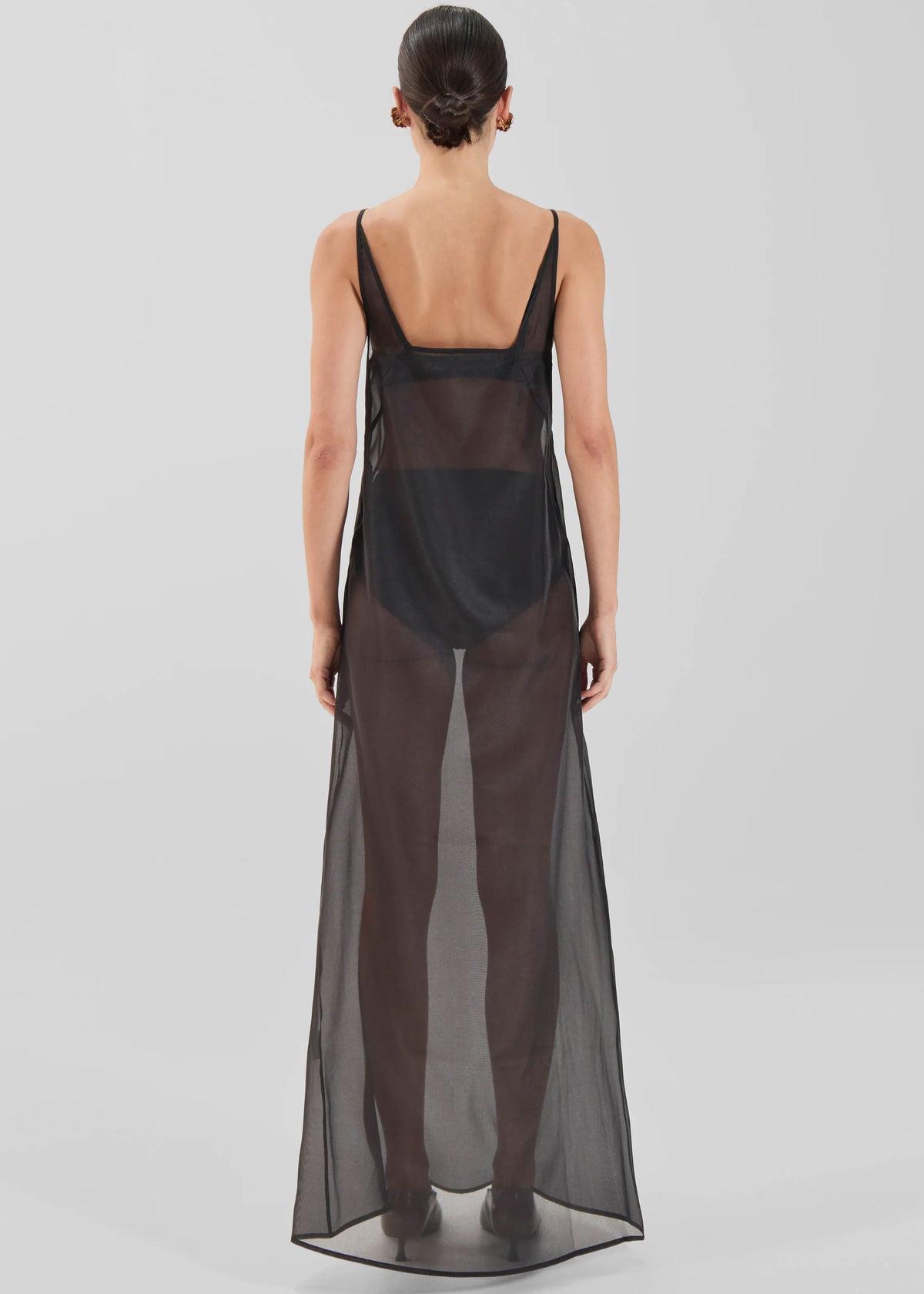 Solaqua Georgette Dress - Noir - 5