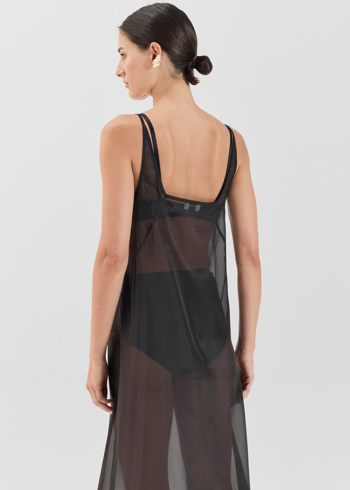 Solaqua Georgette Dress - Noir - 6