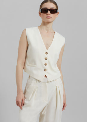 Solaqua The Manon Waistcoat - Ivory