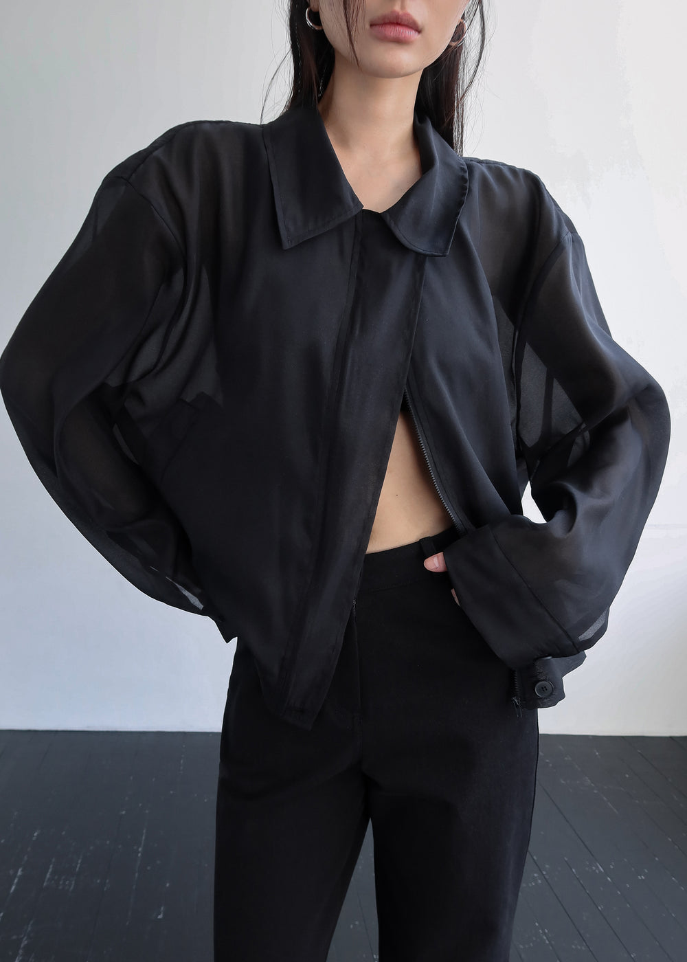 Soller Sheer Jacket - Black - 1