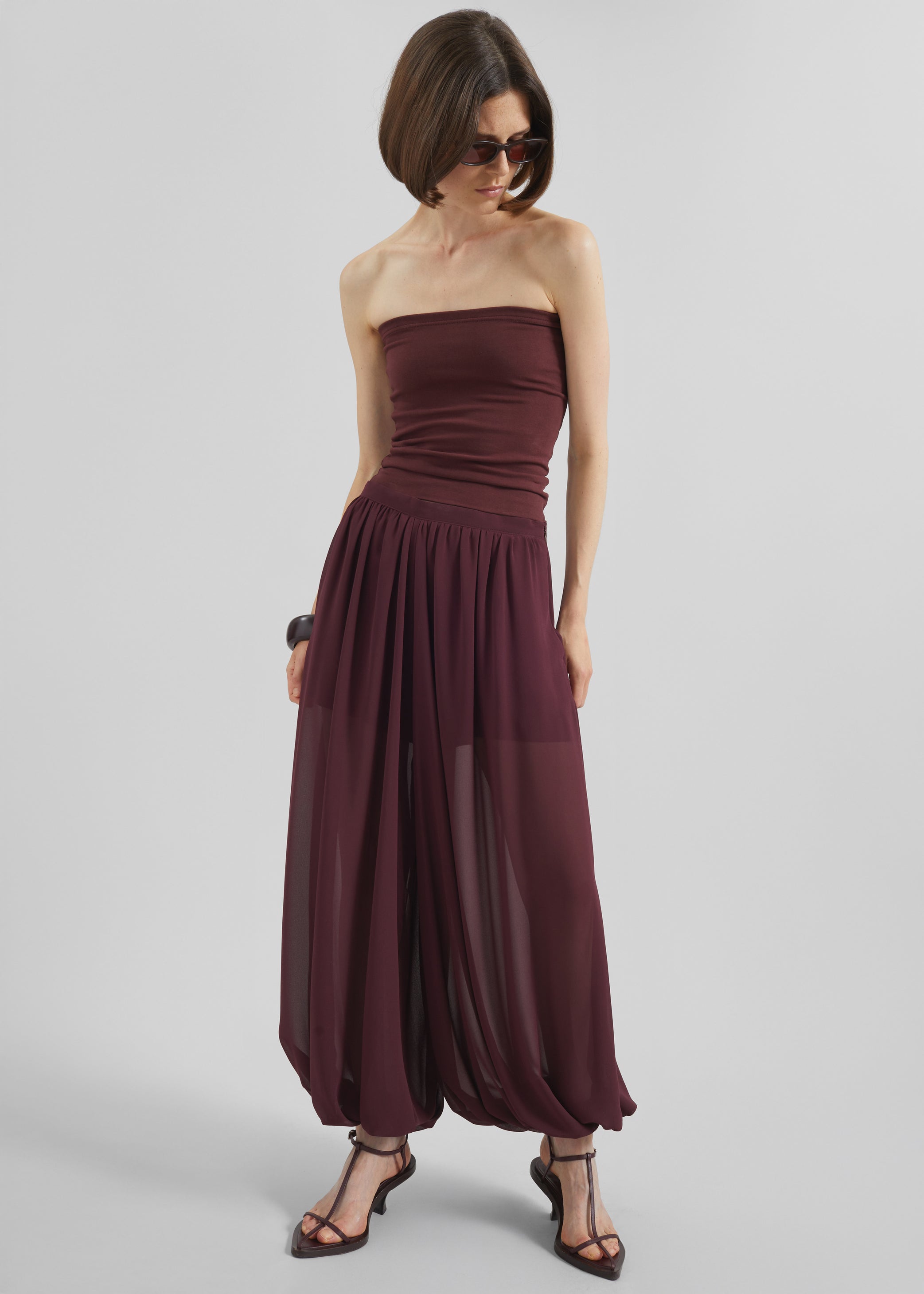 Solrae Tube Top - Burgundy The Frankie Shop Solrae Tube Top - Burgundy The Frankie Shop