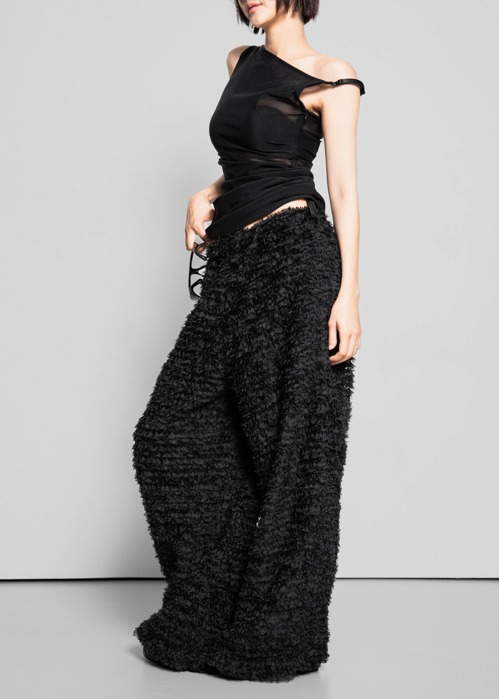 Sonny Ruffled Pants - Black - 1