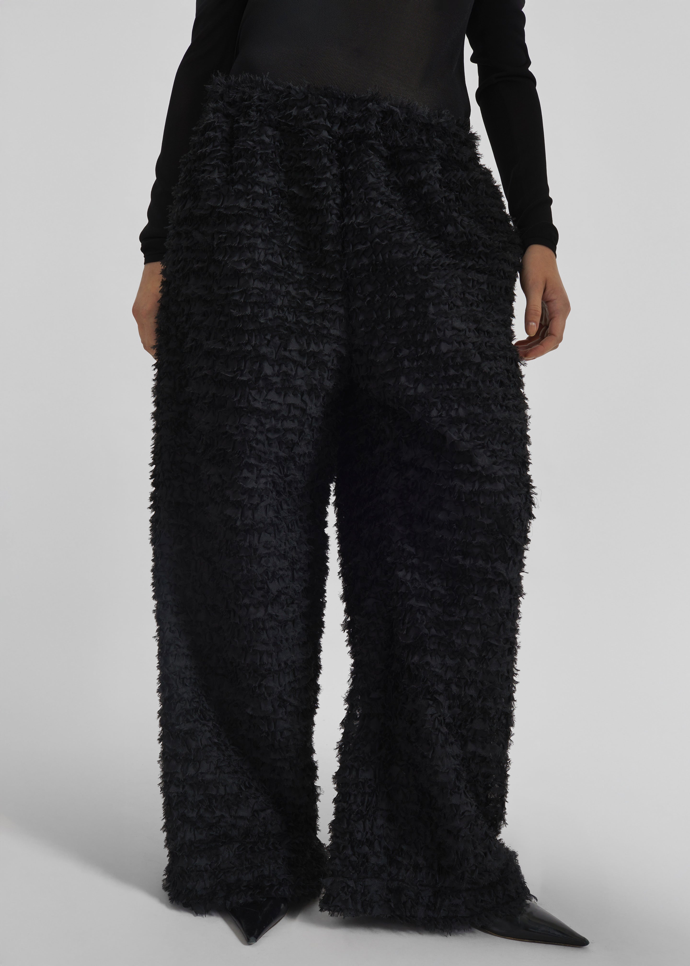Sonny Ruffled Pants - Black – The Frankie Shop