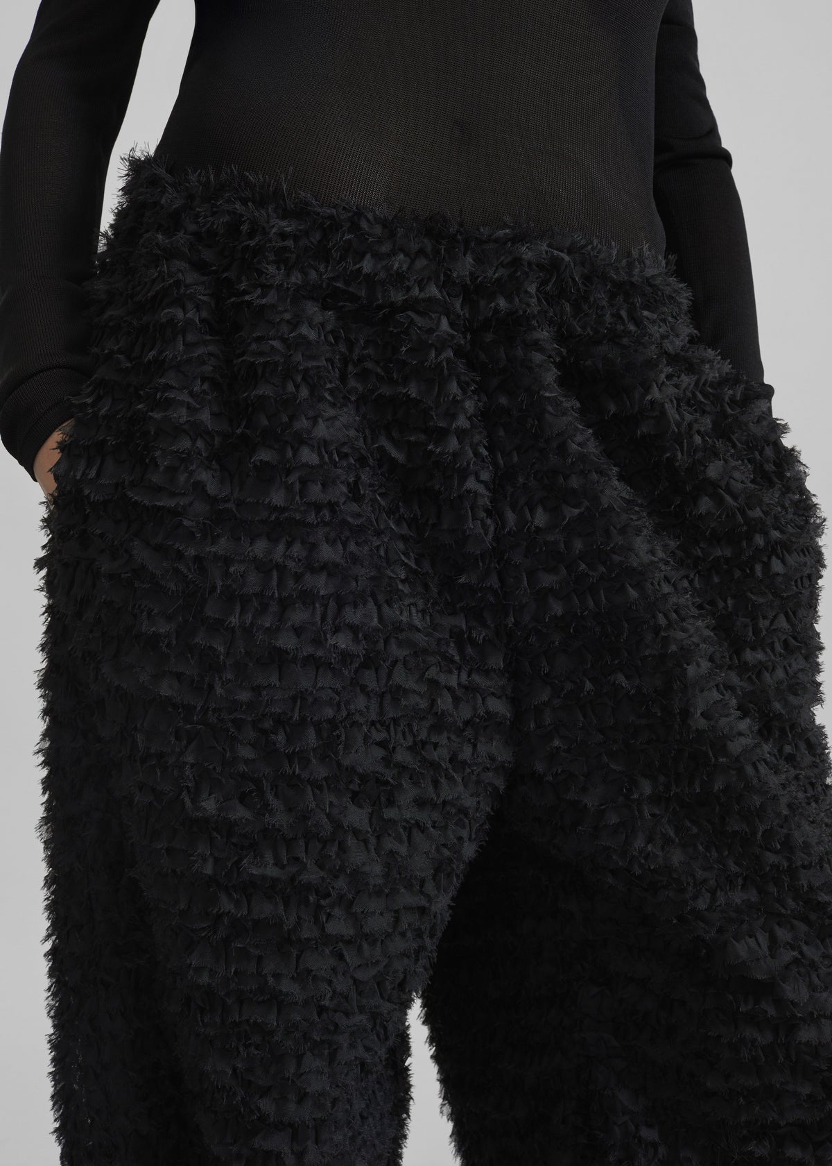 Sonny Ruffled Pants - Black - 3