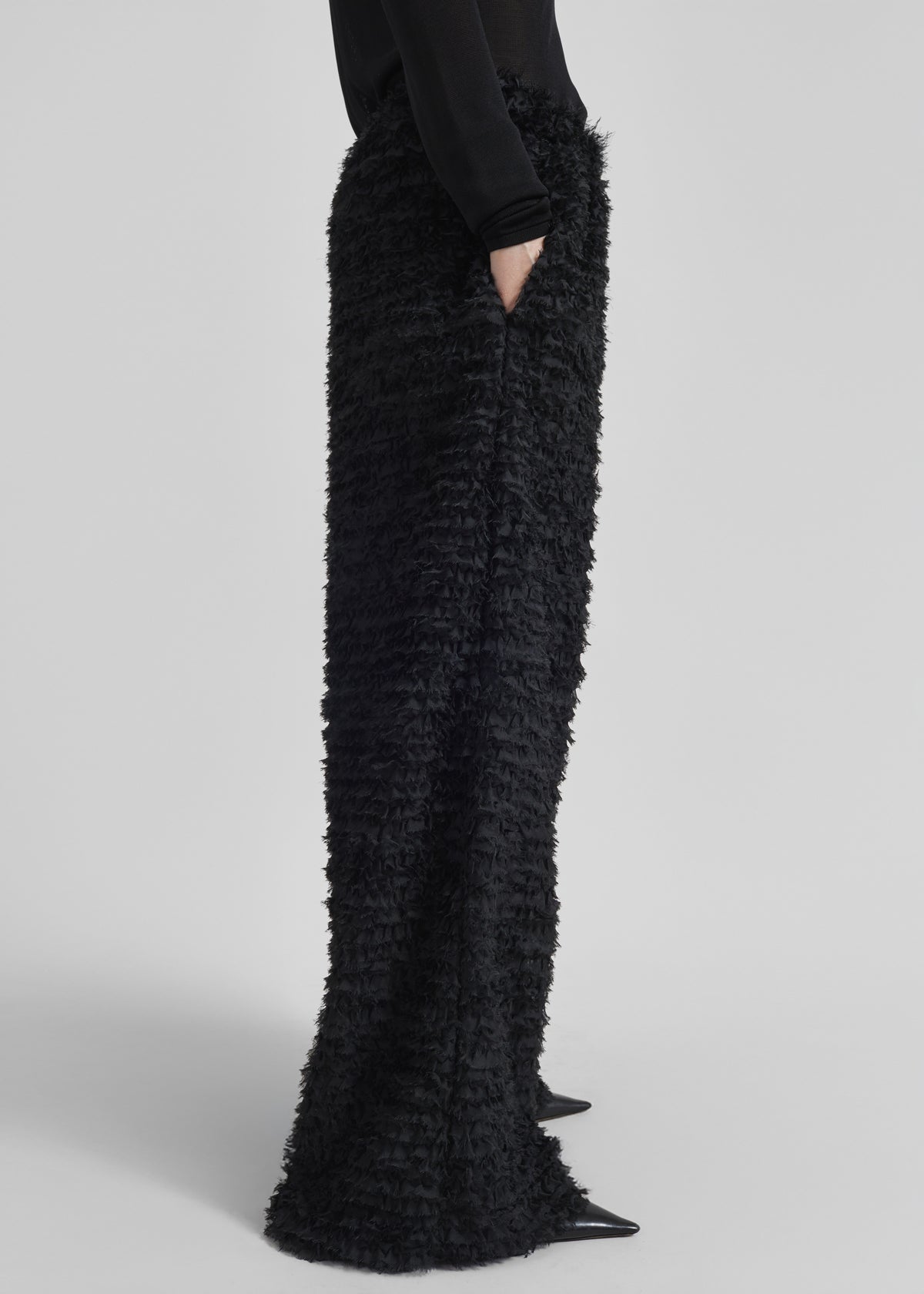 Sonny Ruffled Pants - Black - 7