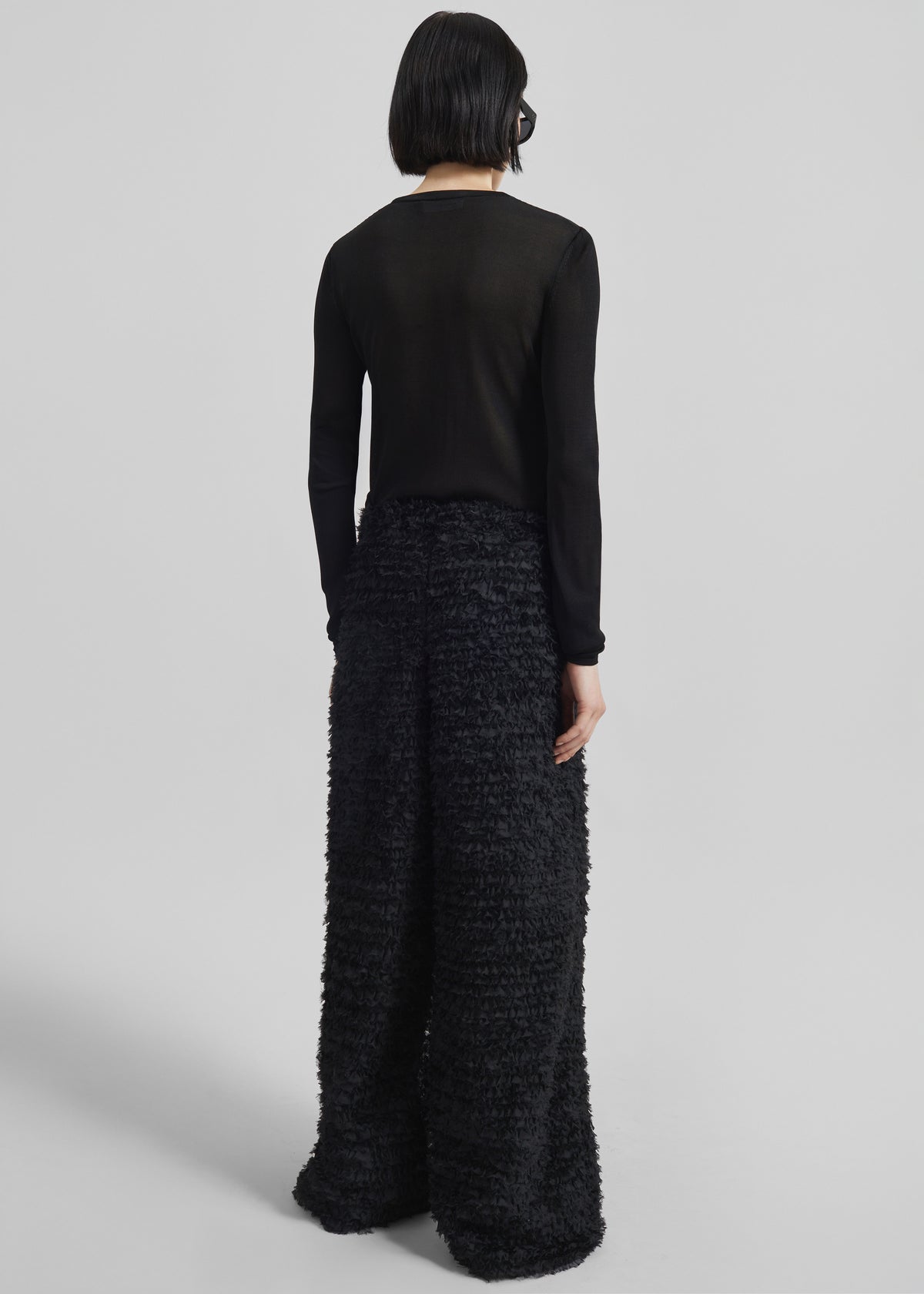 Sonny Ruffled Pants - Black - 8