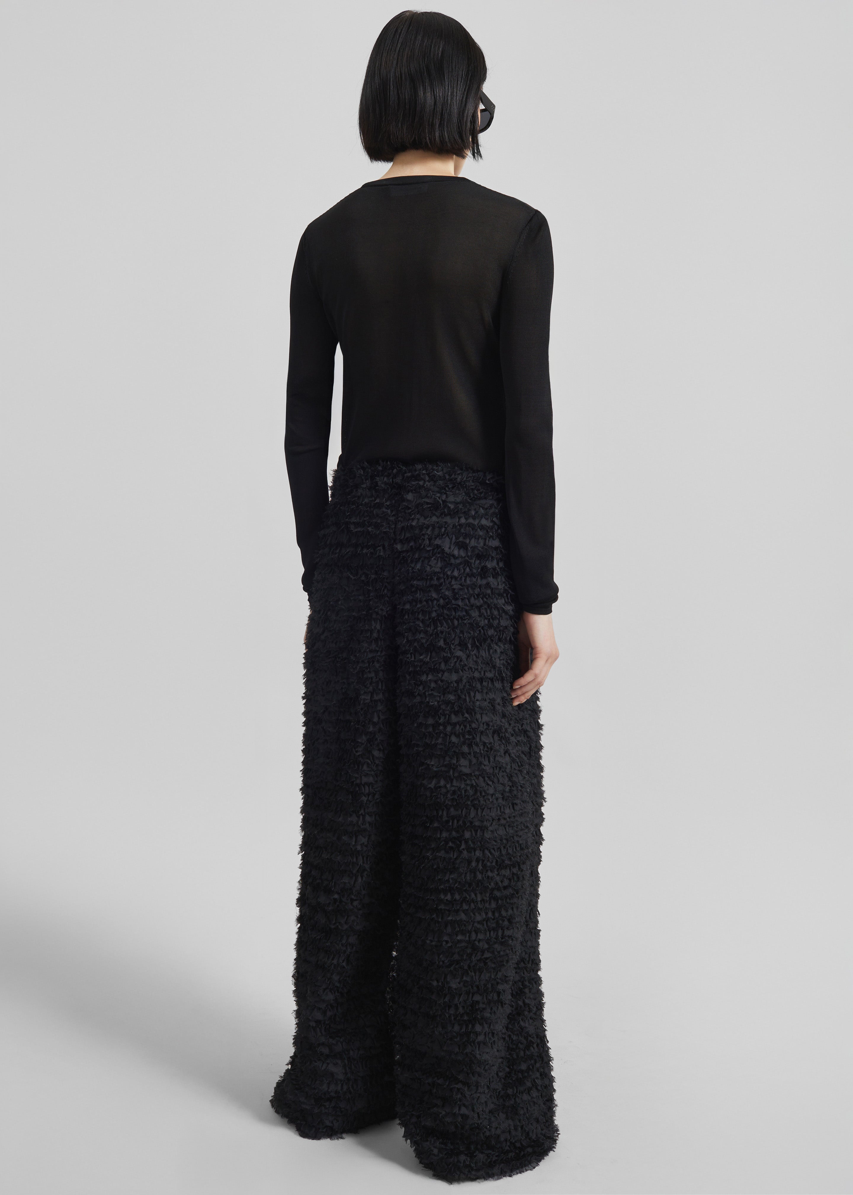 Sonny Ruffled Pants - Black - 8
