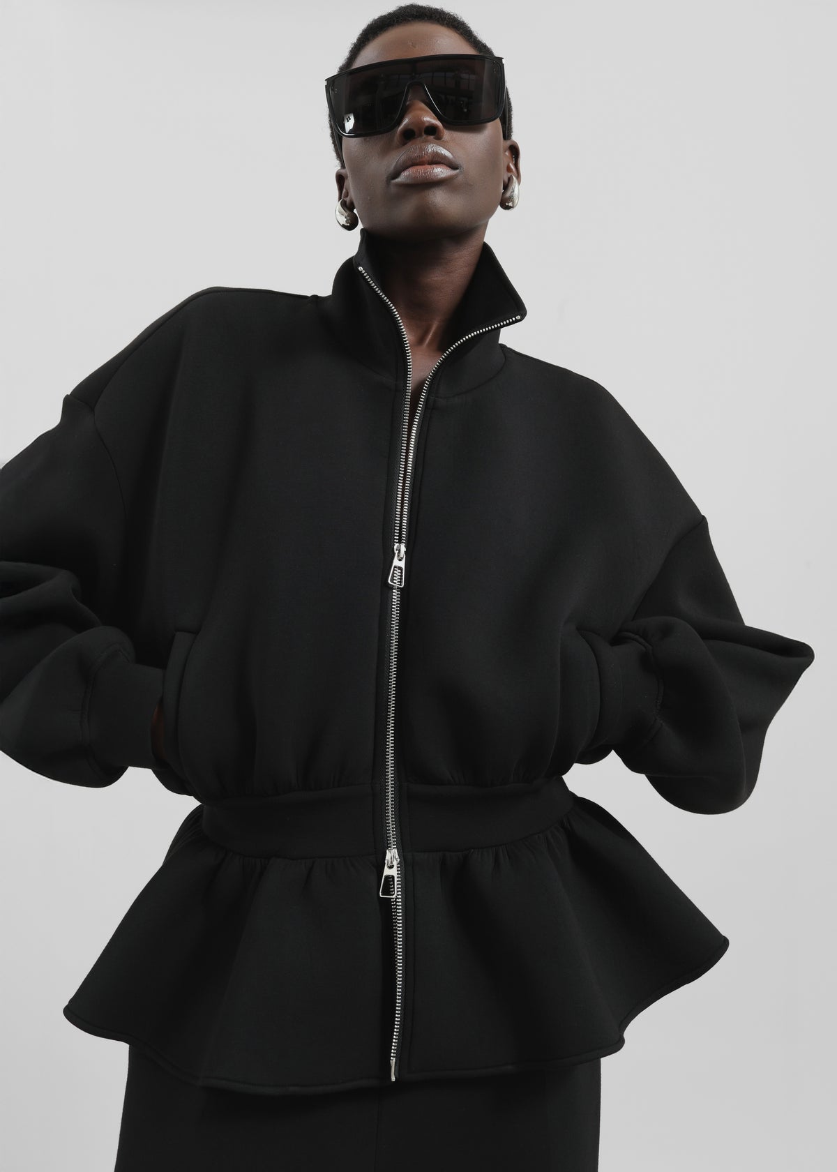 Sorelle Peplum Jacket - Black - 2