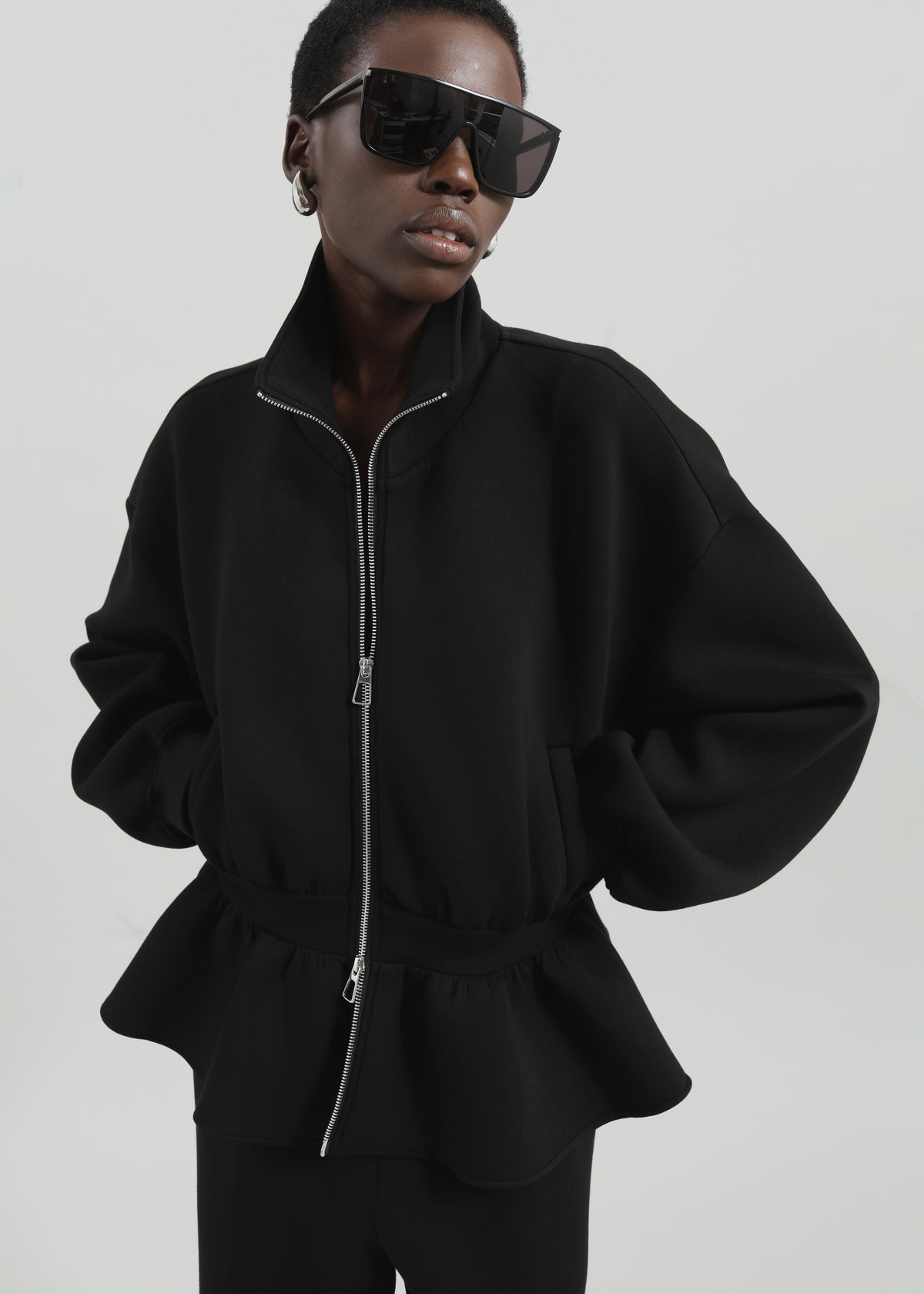 Sorelle Peplum Jacket - Black - 3