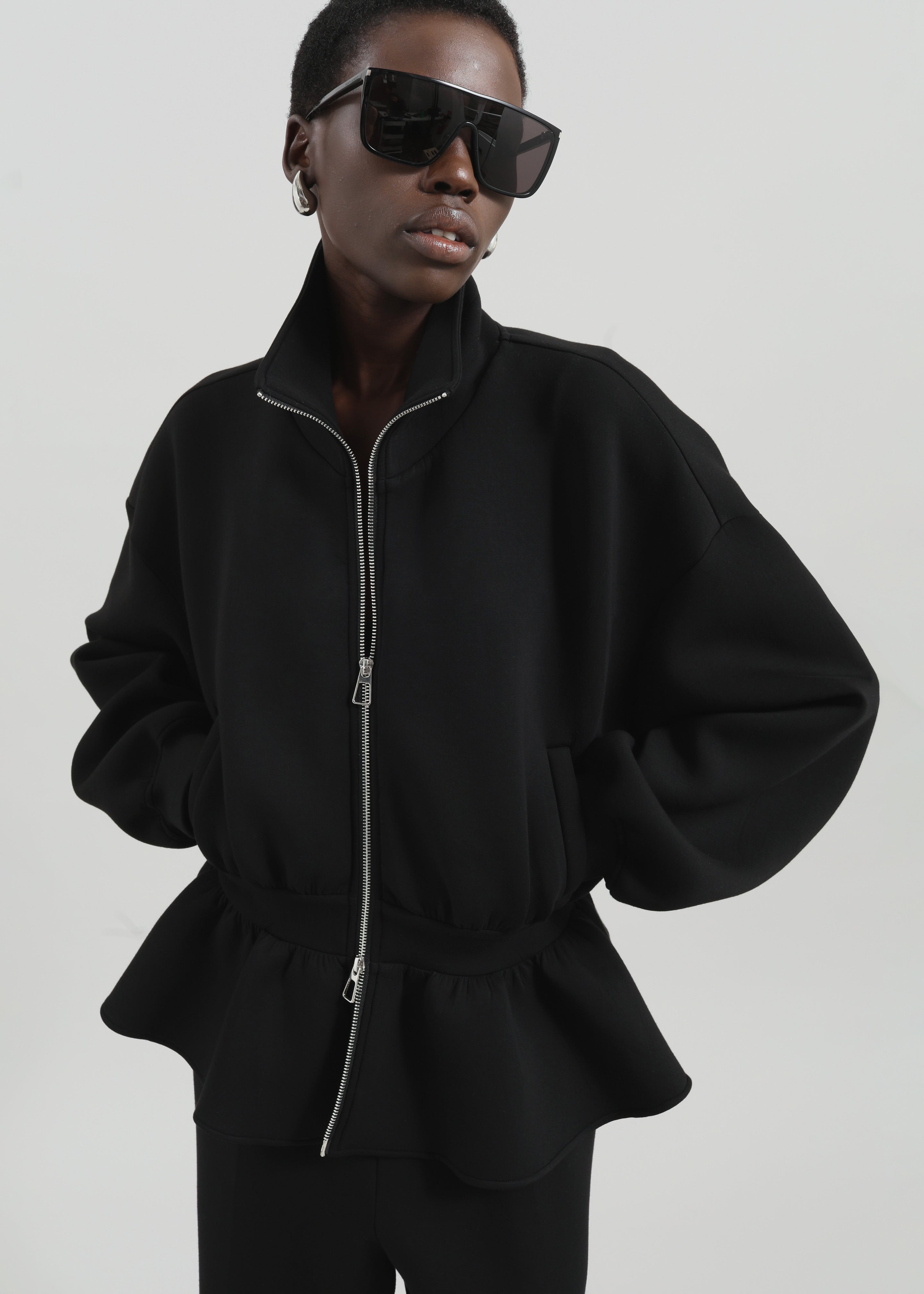 Sorelle Peplum Jacket - Black - 3