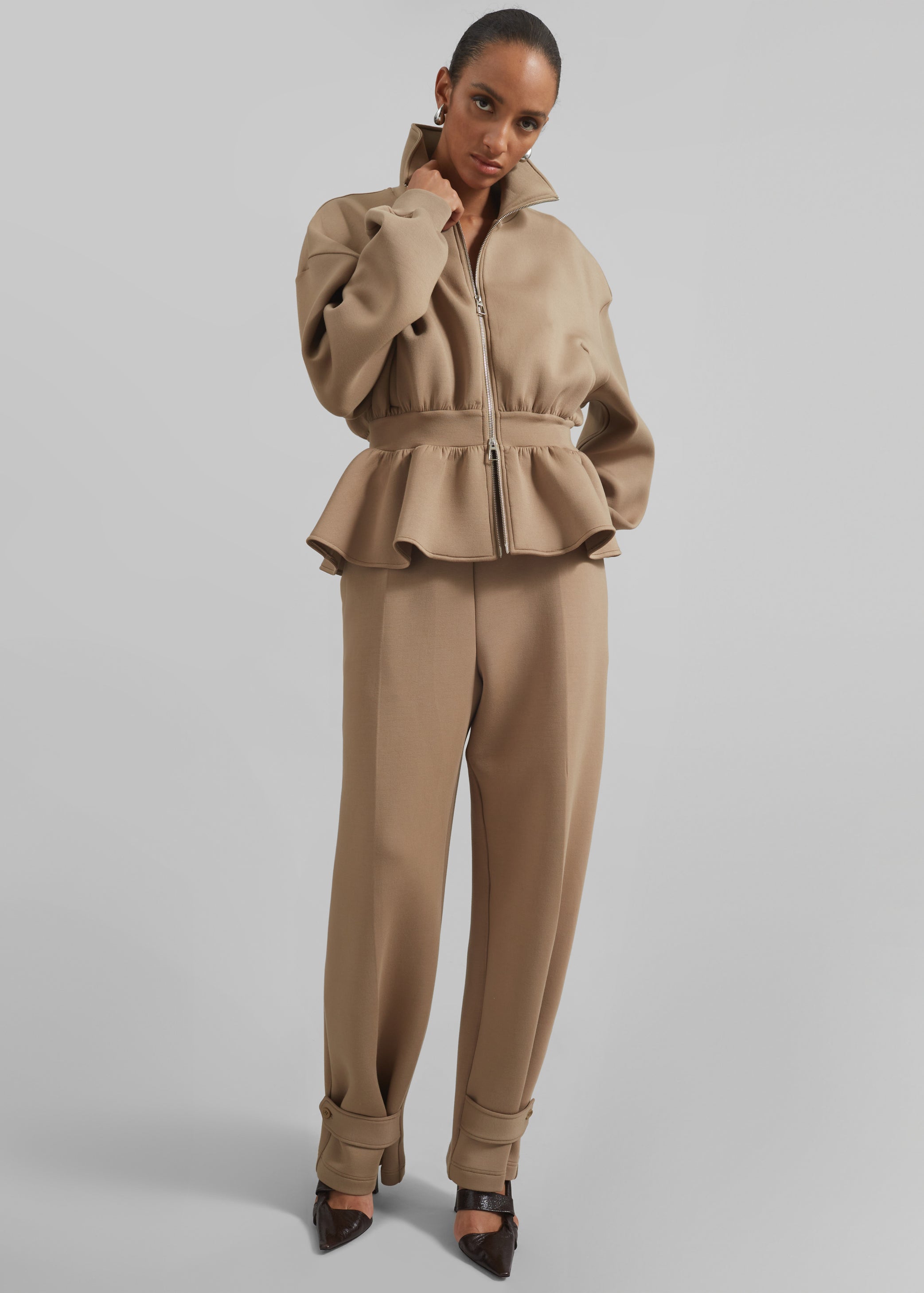 Shop the look image for Sorelle Peplum Jacket - Camel