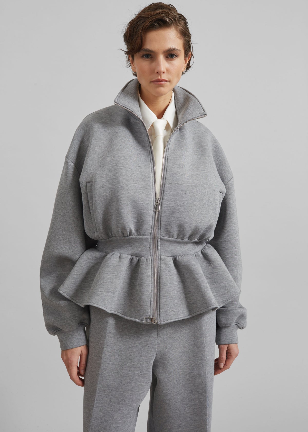 Sorelle Peplum Jacket - Grey - 3