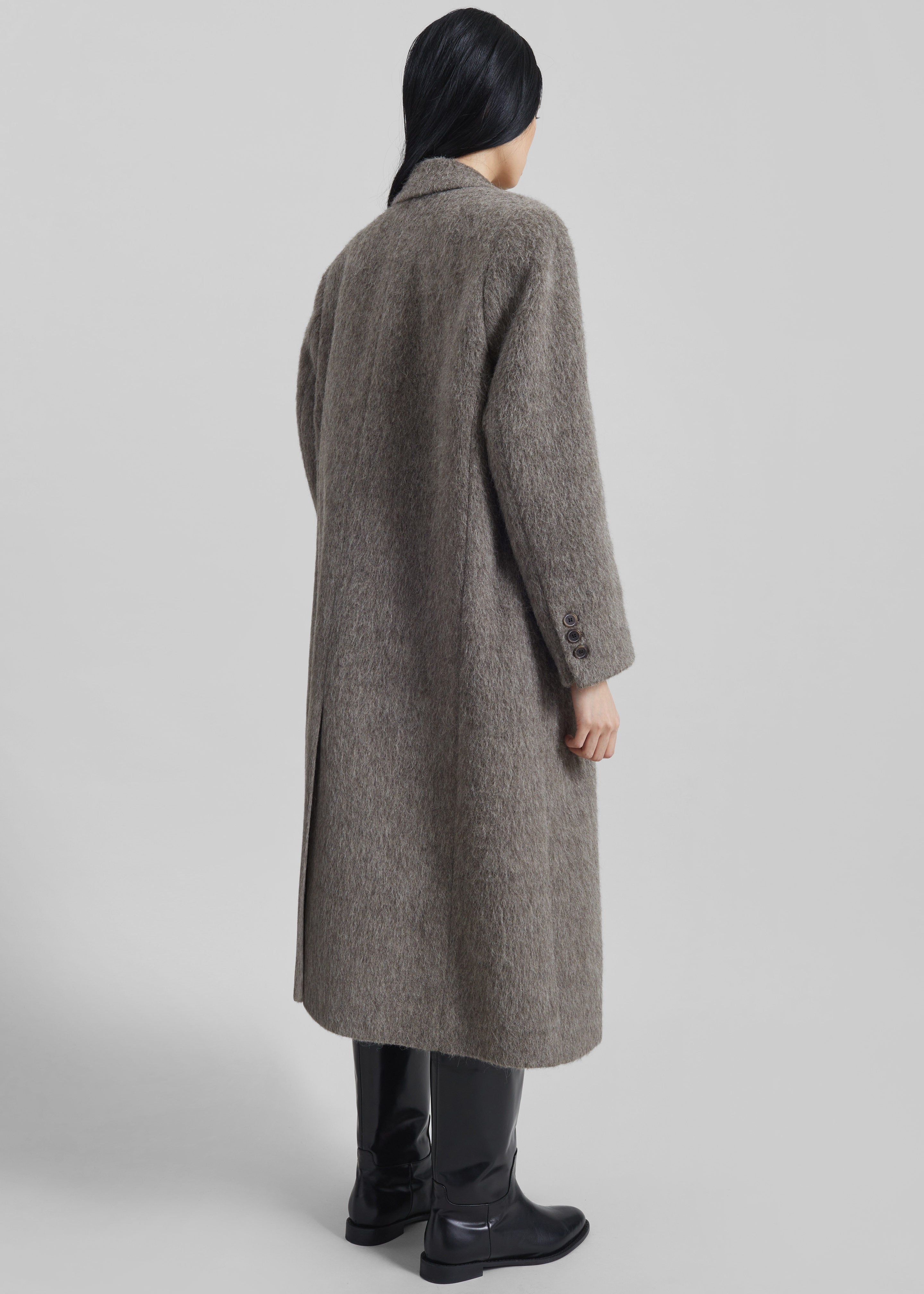 Sormark Brushed Wool Coat - Taupe - 8