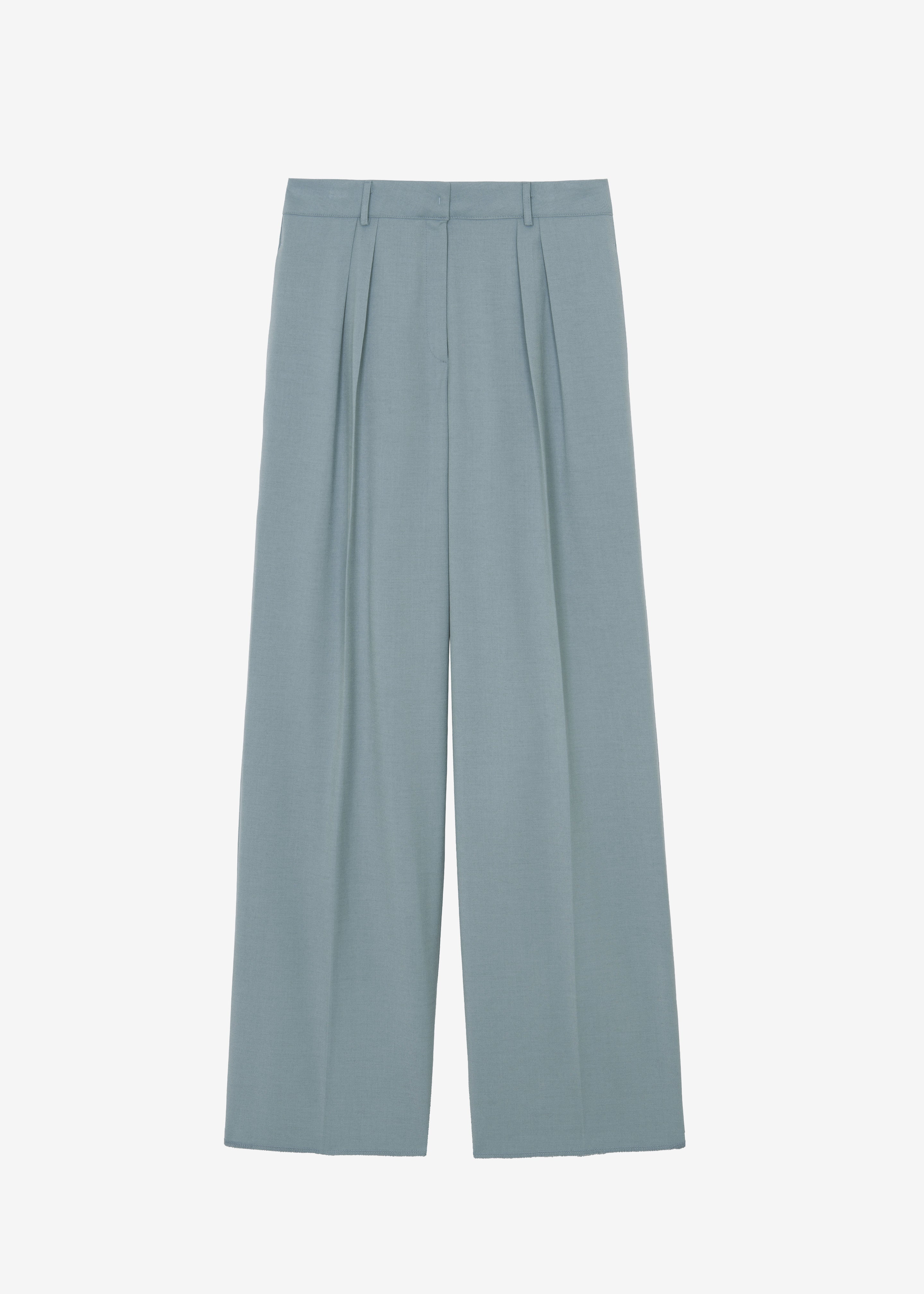Spencer Pleated Pants - Dusty Blue - 17