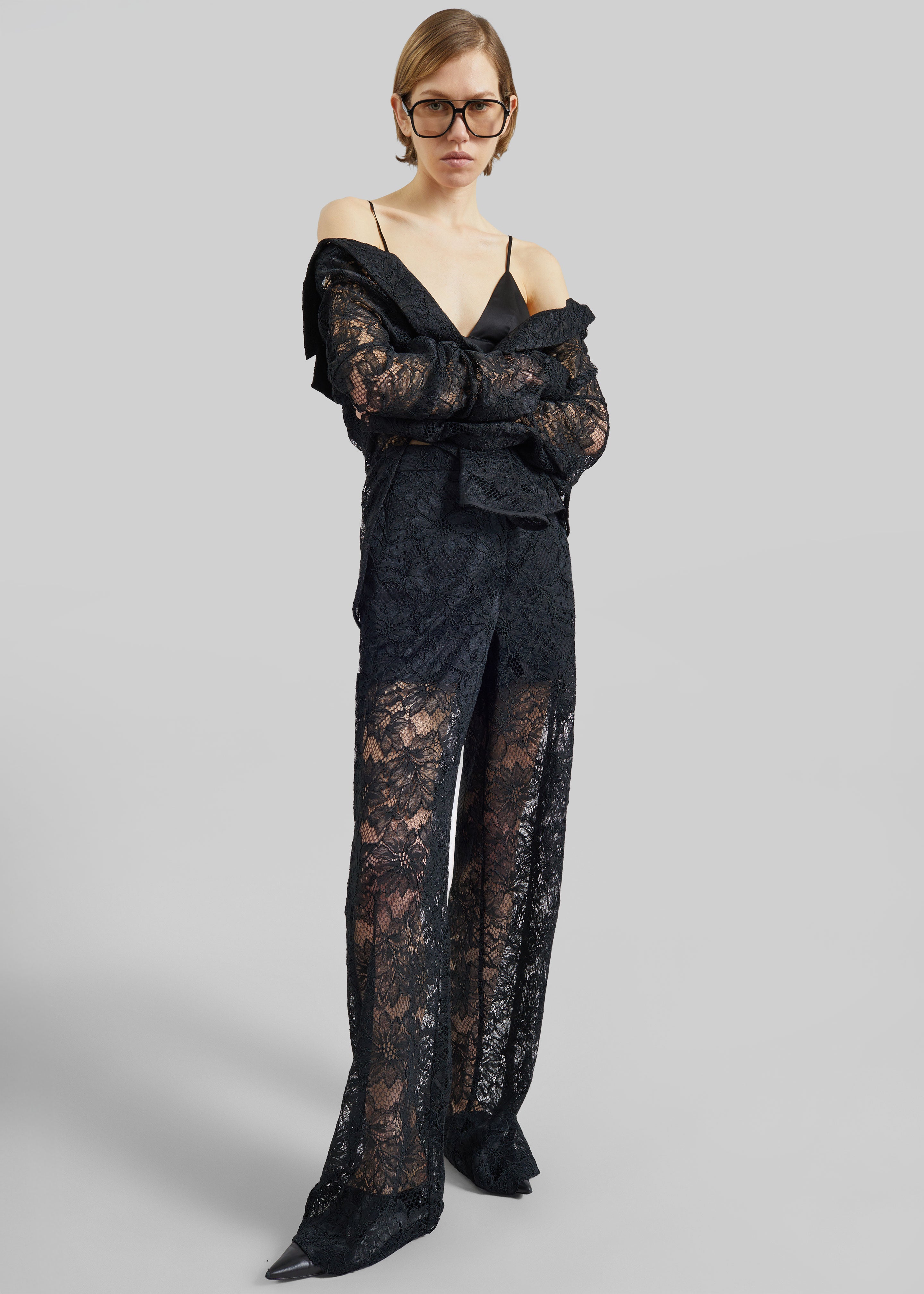 Sportmax Afoso Lace Trousers - Black - 2