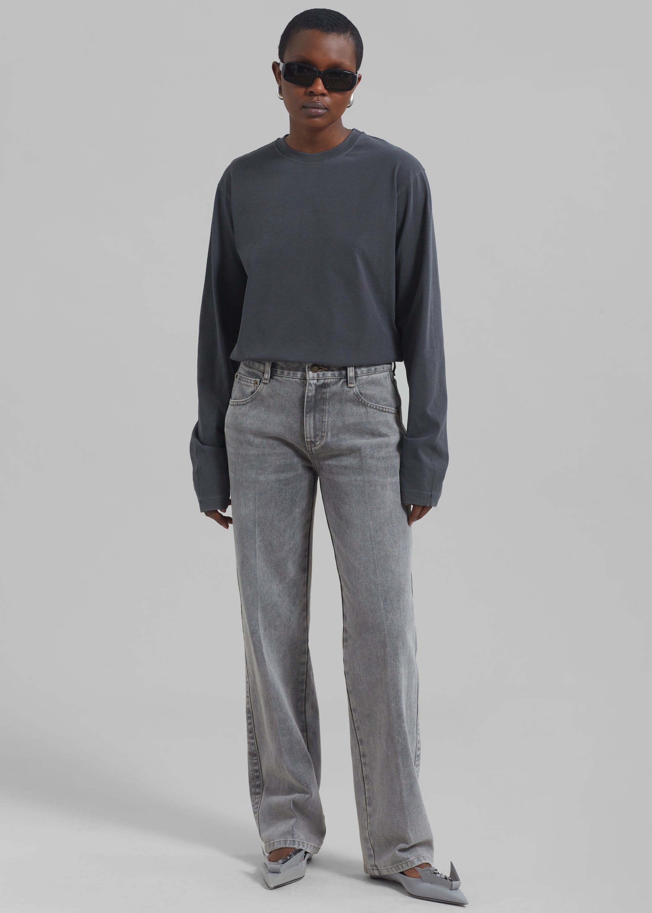 Shop the look image for Sportmax Agguati Long Sleeve Tee - Black