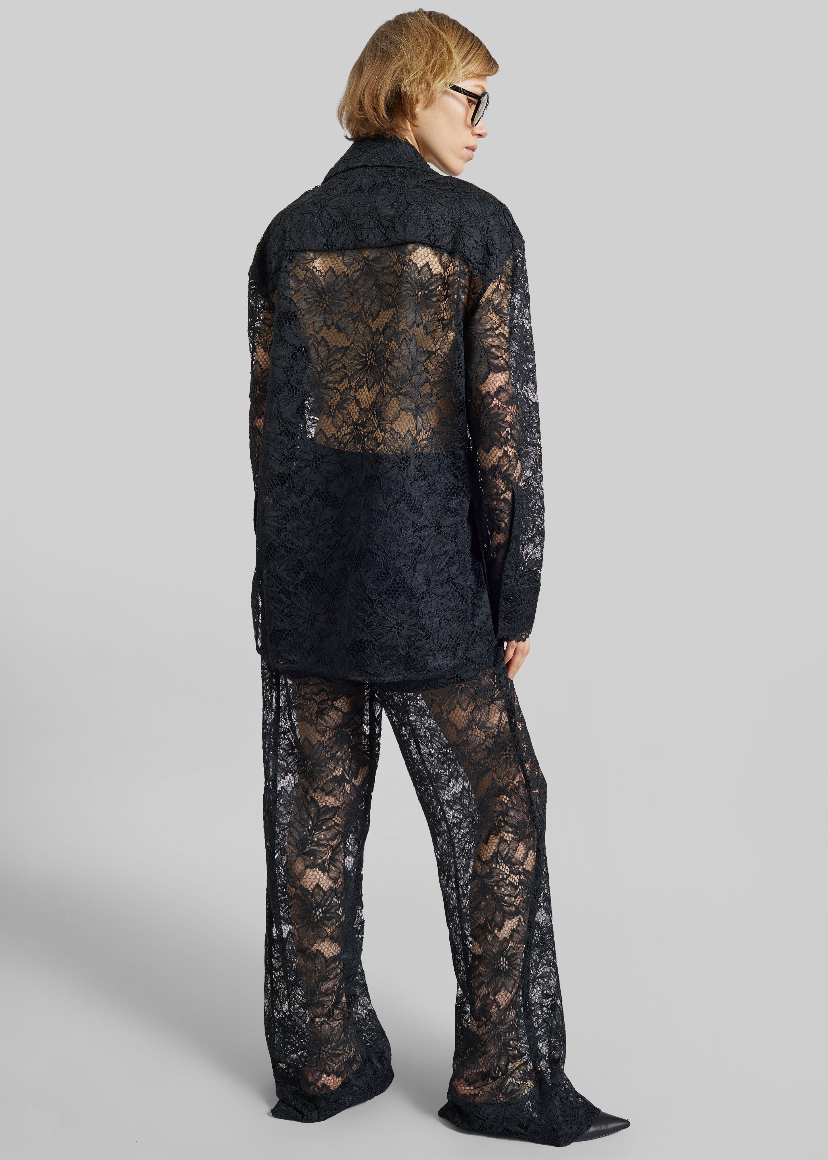 Sportmax Cachi Floral Lace Shirt - Black - 7
