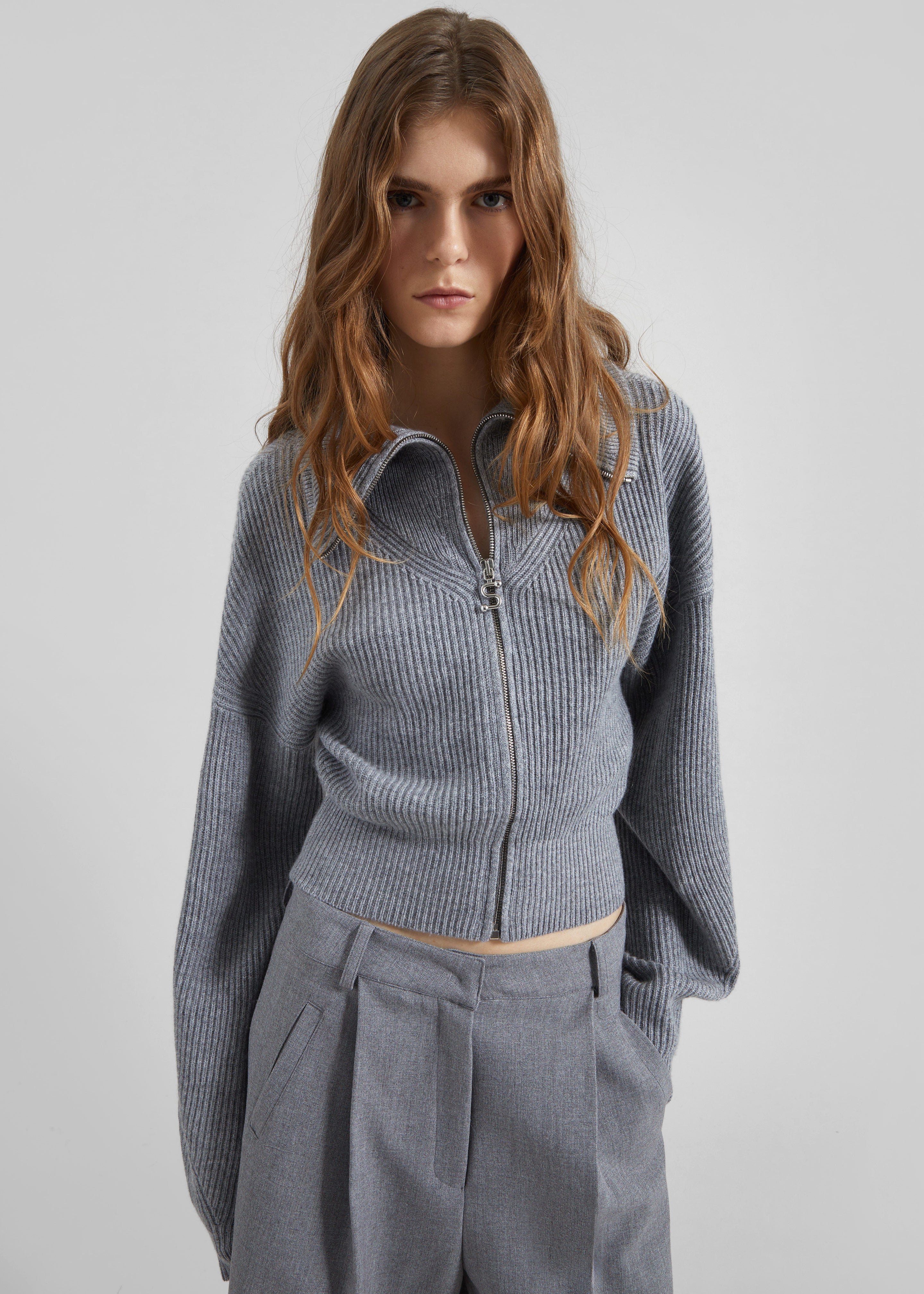 Sportmax Calipso Cashmere - Blend Cardigan - Medium Grey – The