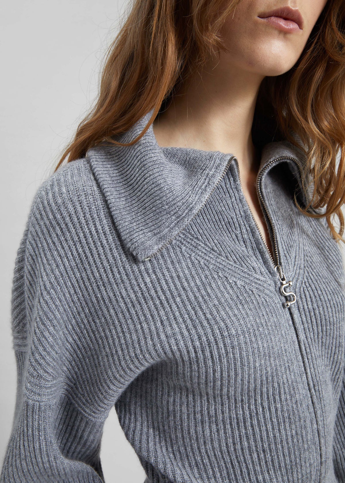 Sportmax Calipso Cashmere - Blend Cardigan - Medium Grey - 2