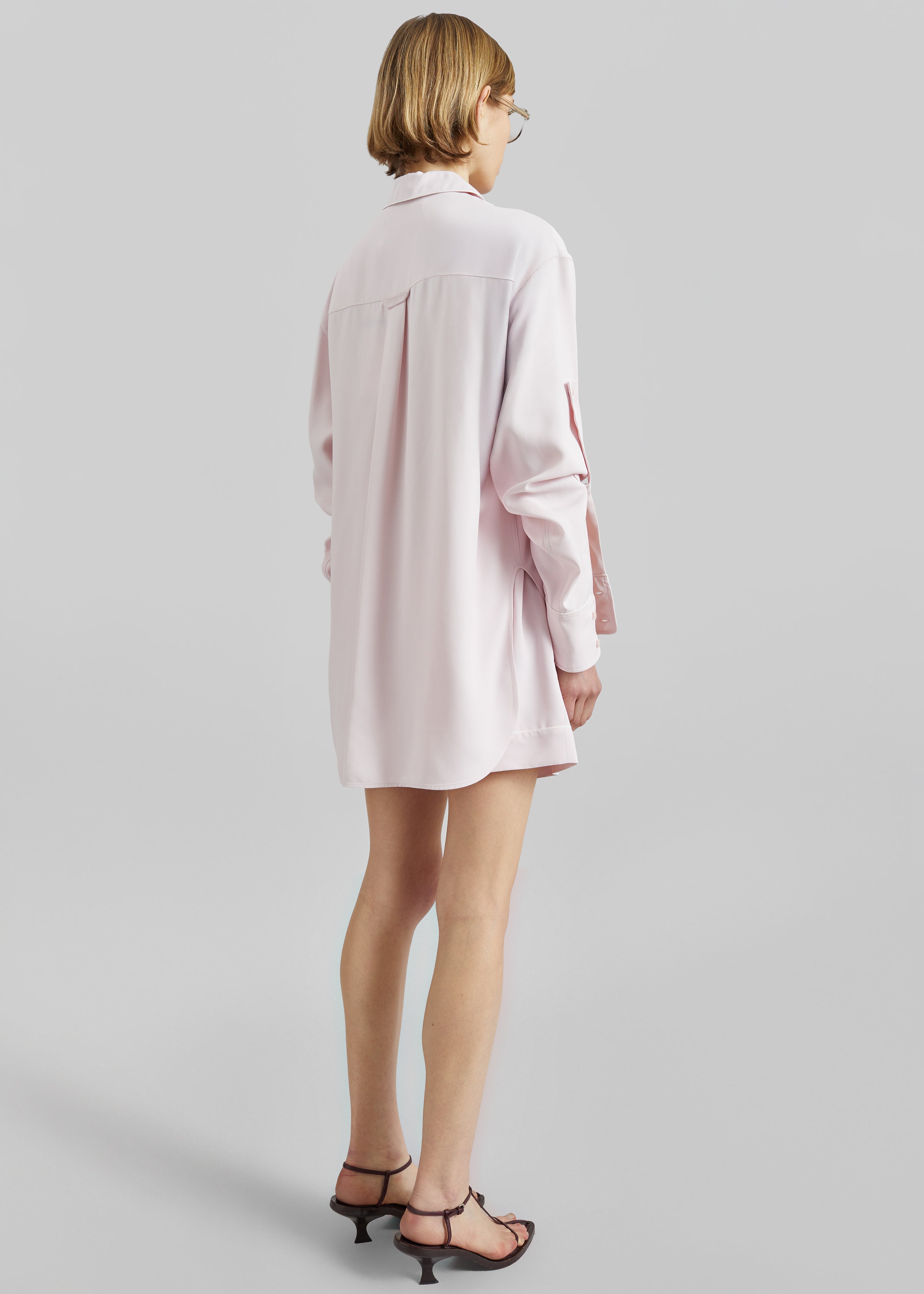 Sportmax Cocco Satin Overshirt - Pink - 6