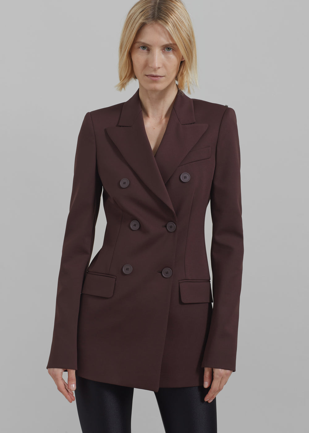 Sportmax Frizzo Scuba Jacket - Dark Brown - 1