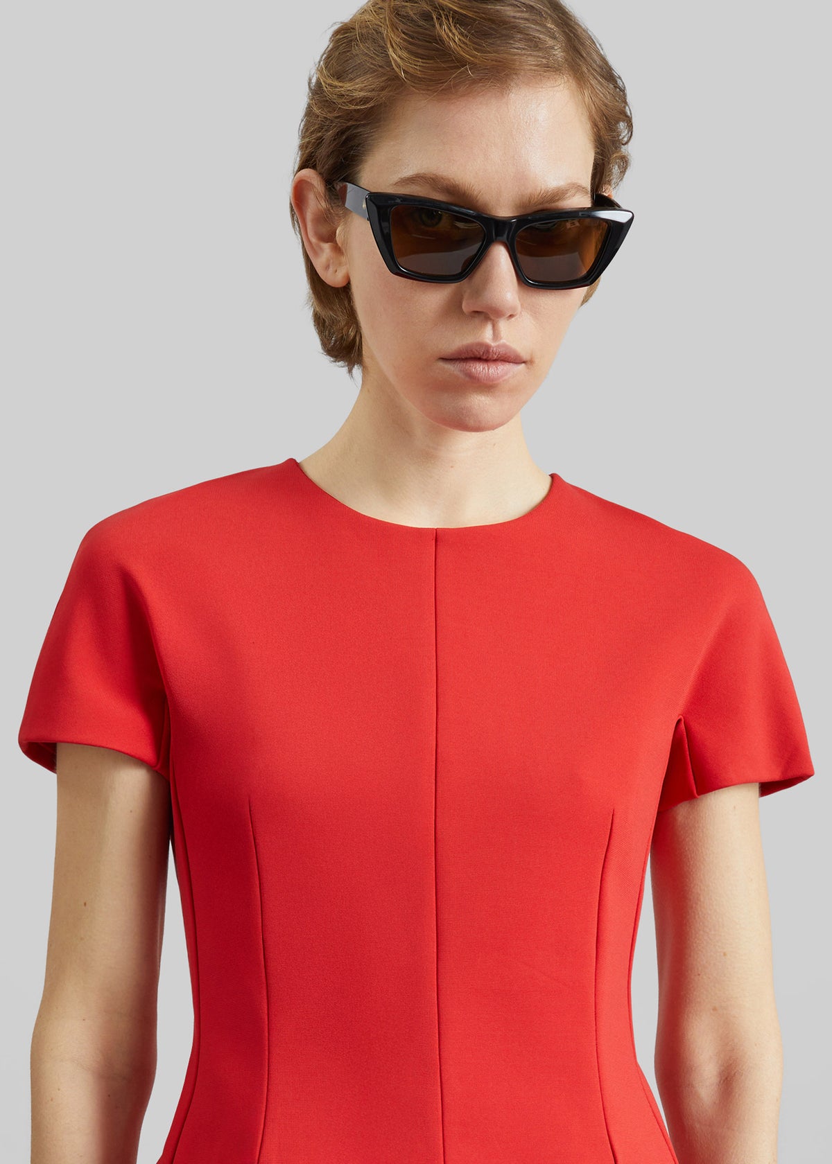 Sportmax Mito Hourglass Dress - Coral - 5