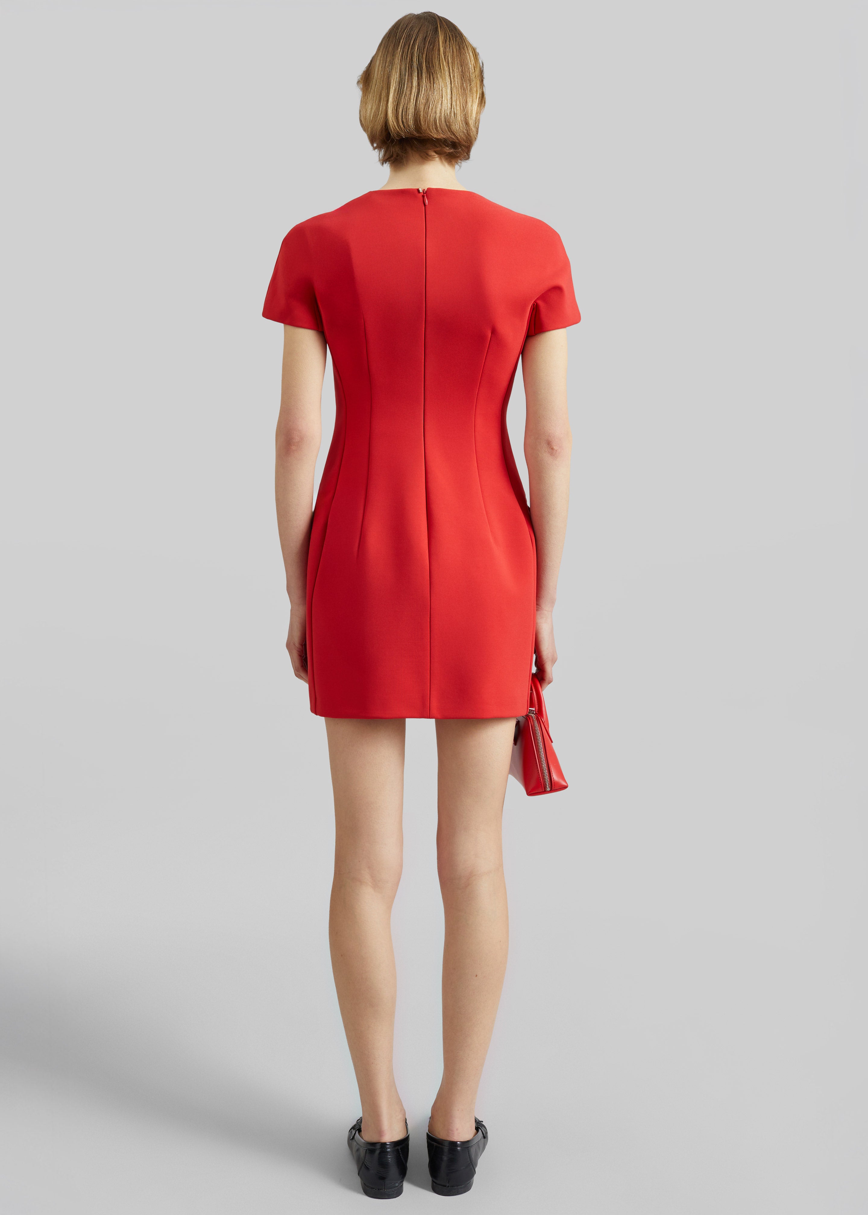 Sportmax Mito Hourglass Dress - Coral - 7