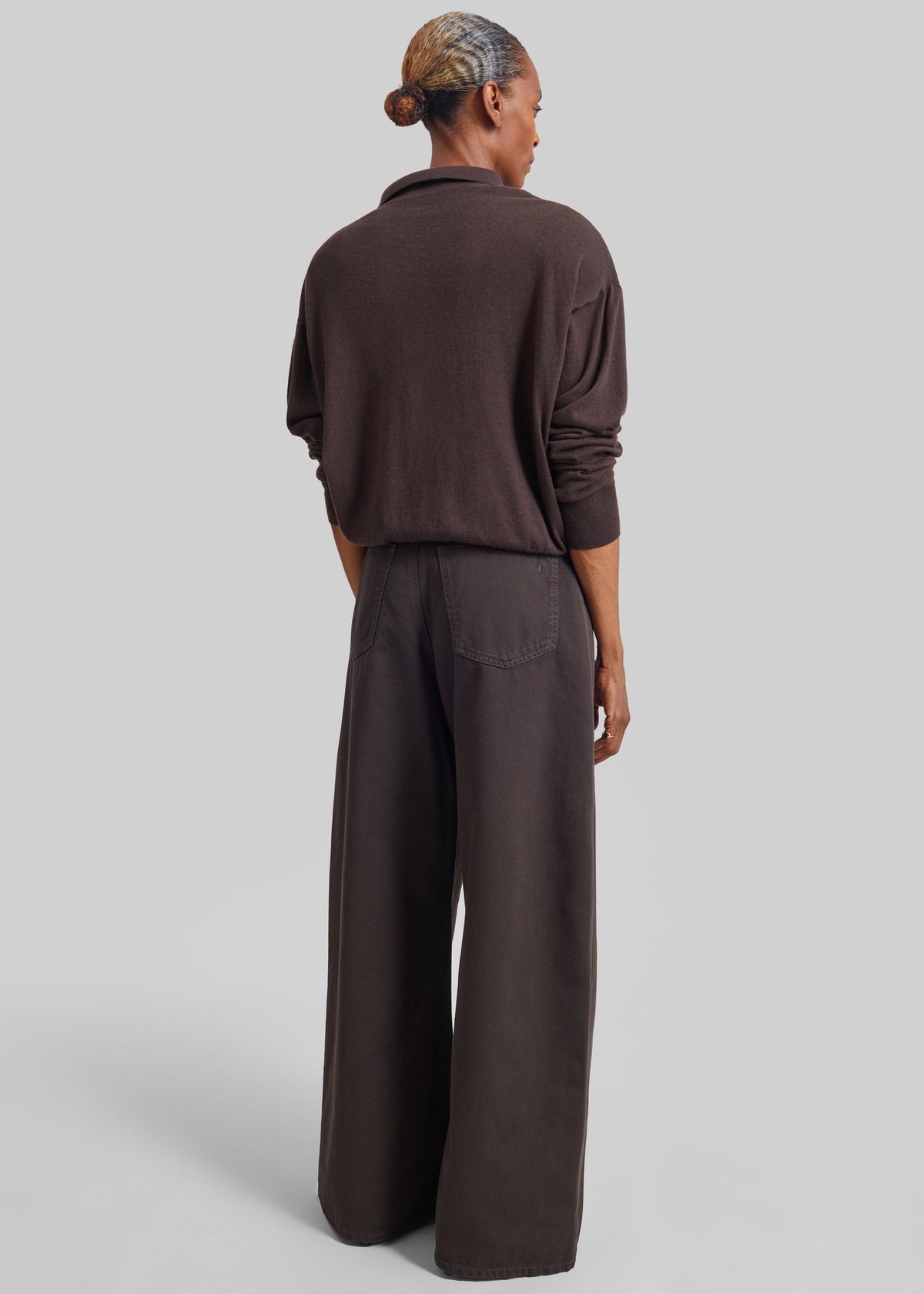 Sportmax Siamese Oversized Jeans - Chocolate