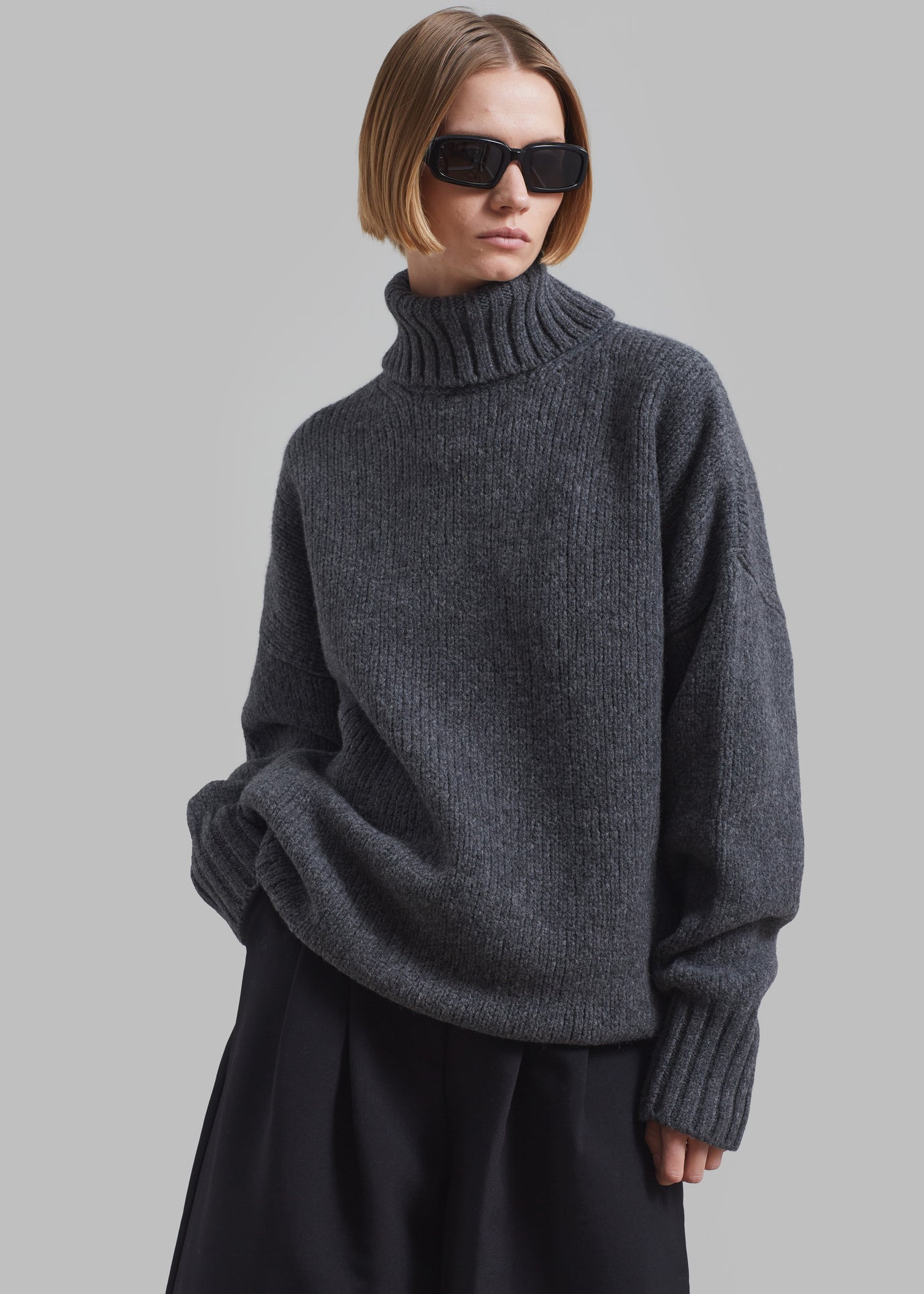 Sportmax Premier Knitted Sweater Dress - Dark Grey