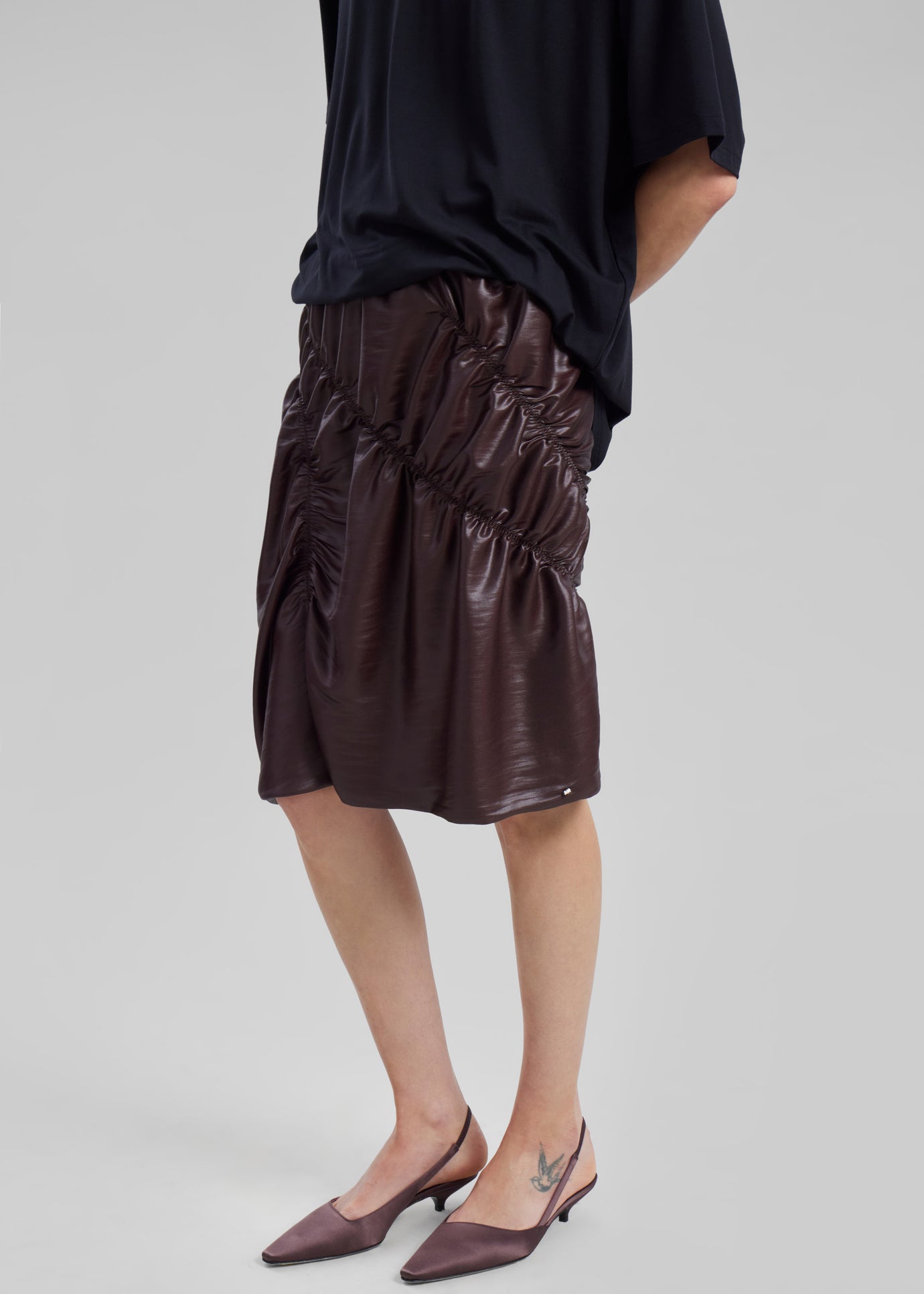Sportmax Ridente Skirt - Dark Brown - 1