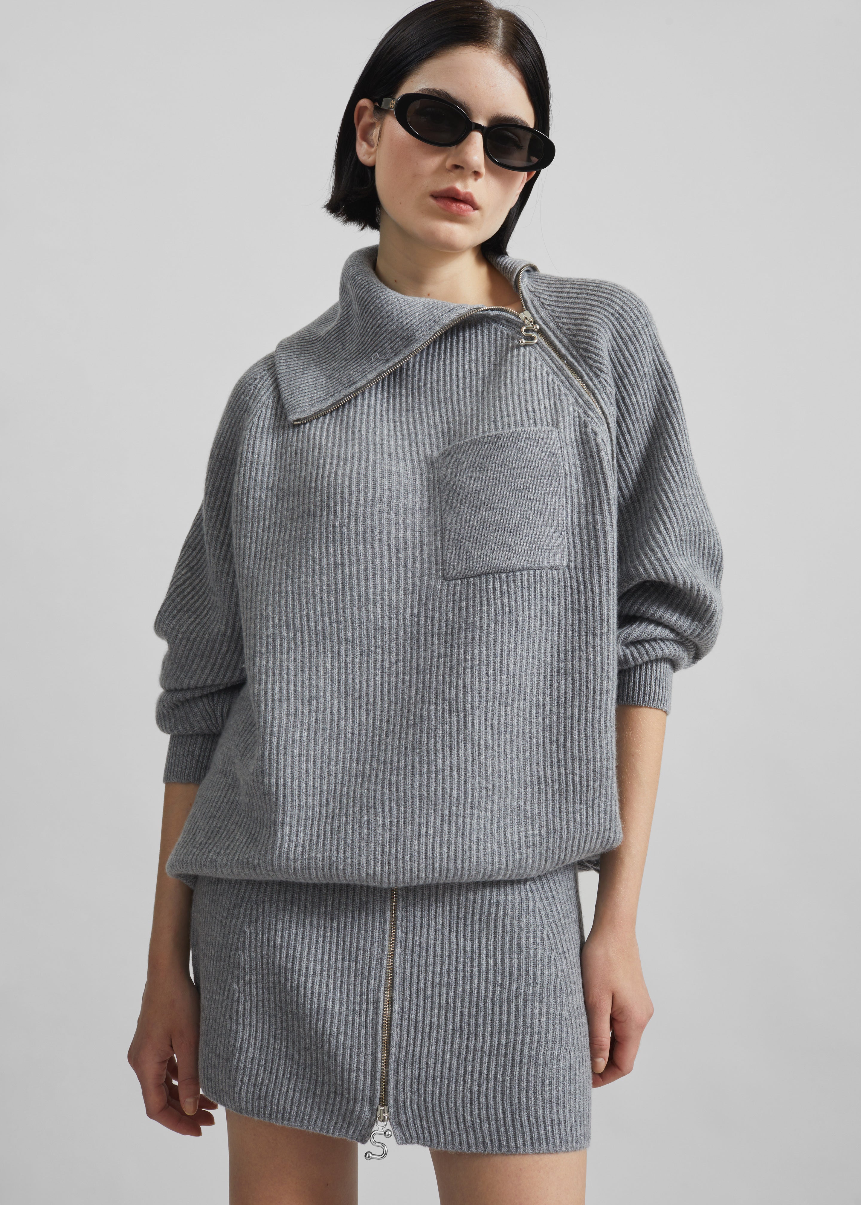 Sportmax Salpa Sweater - Grey Melange - 3