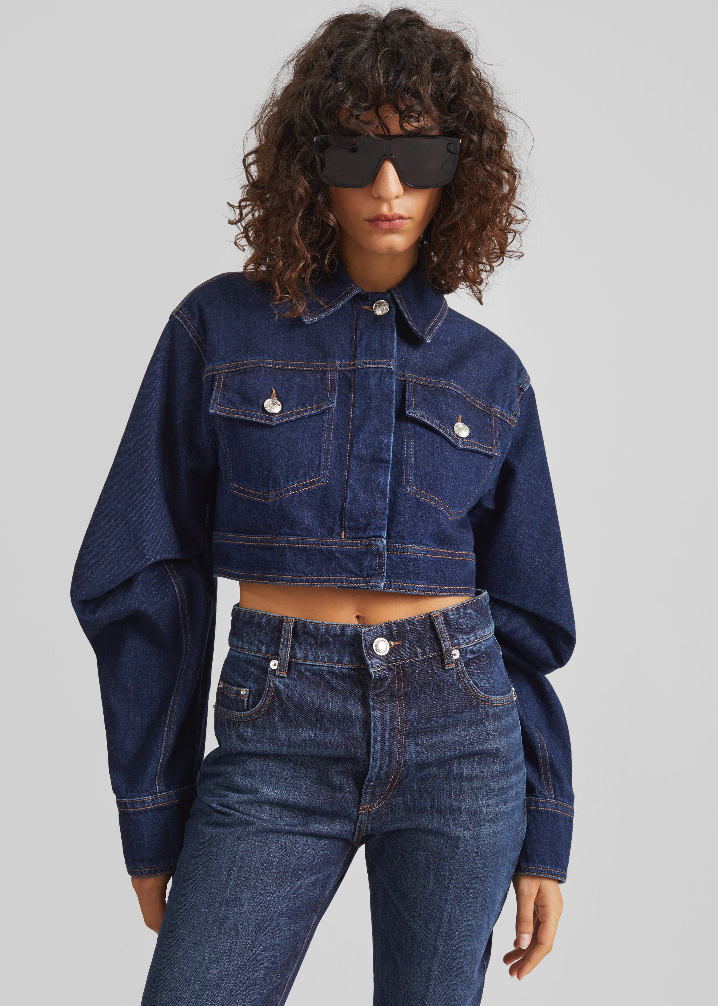 Sportmax Sir Denim Jacket - Midnight Blue – The Frankie Shop