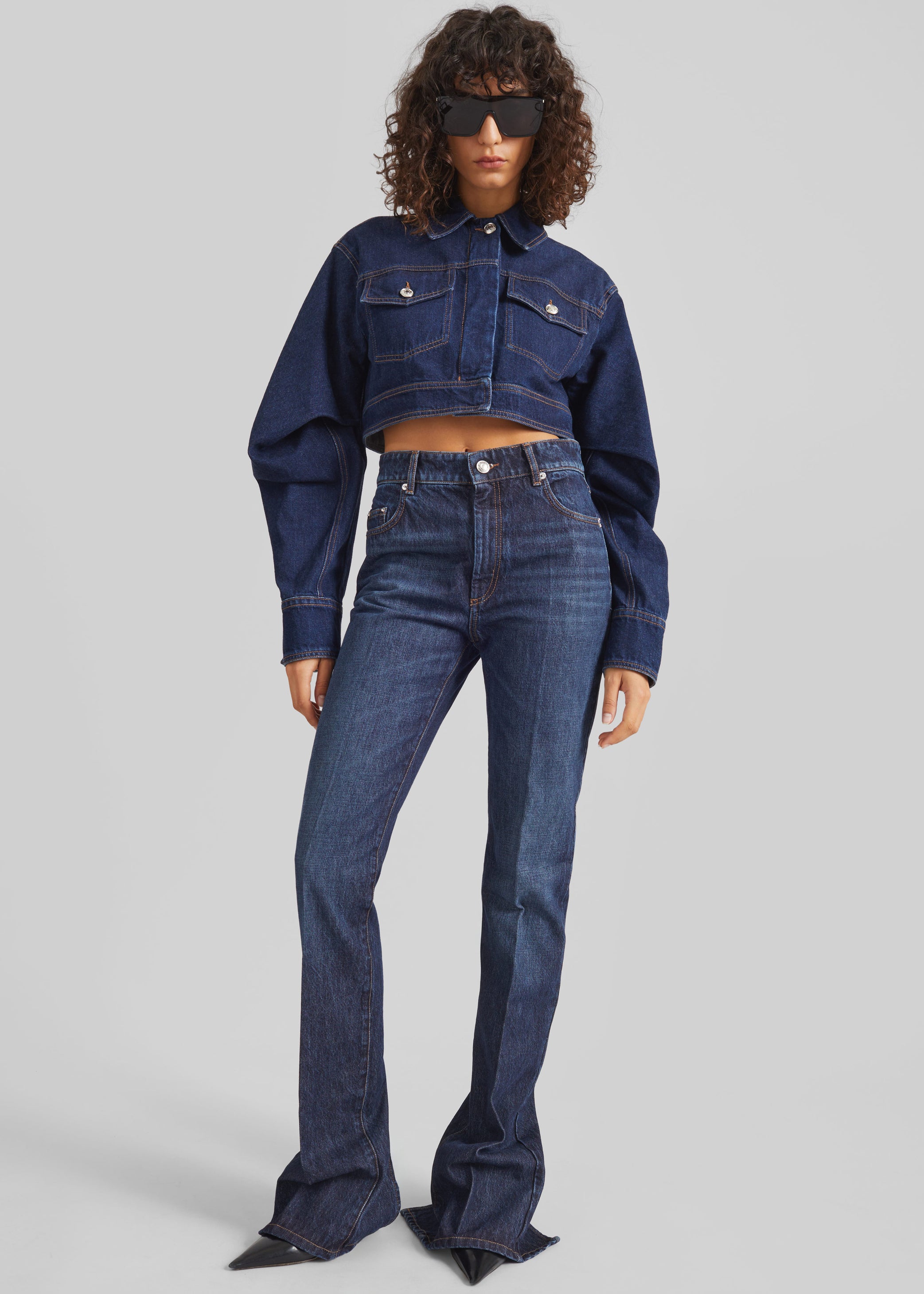 Shop the look image for Sportmax Spigola Denim Pants - Midnight Blue