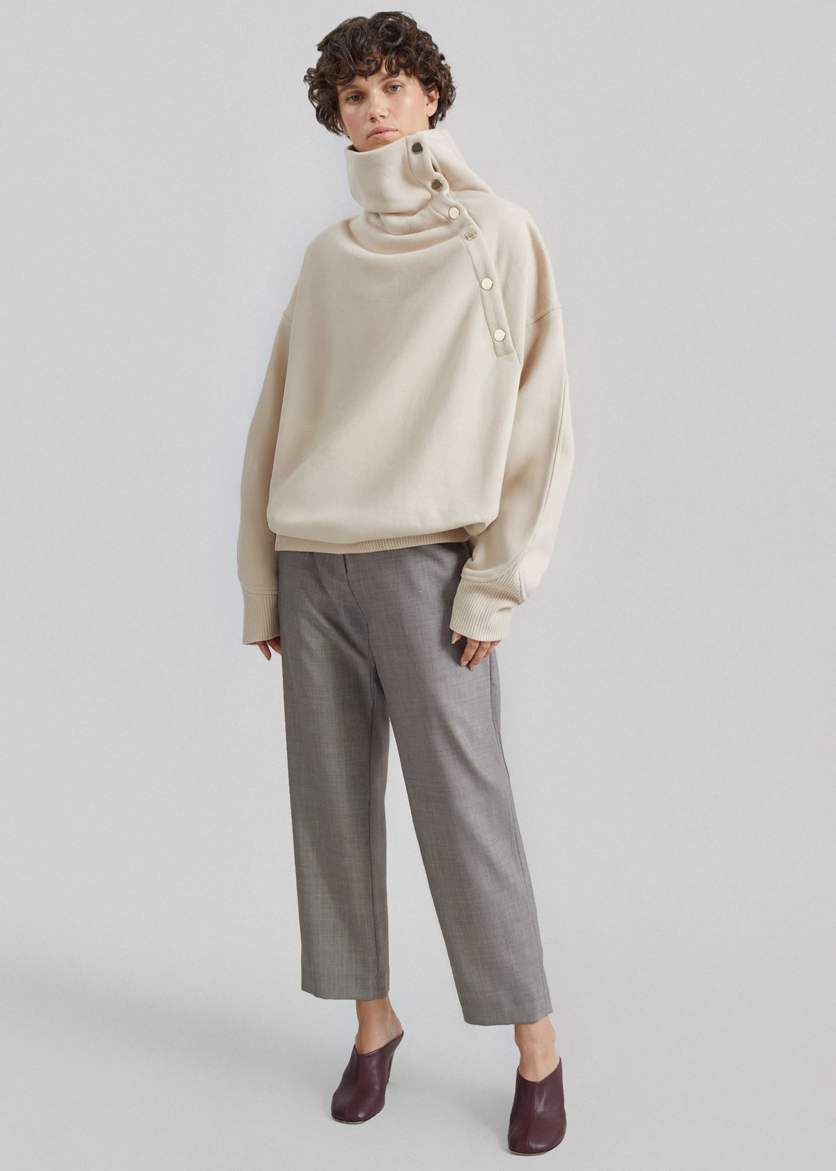 Shop the look image for Sportmax Aerosi Oversized Sweatshirt - Beige