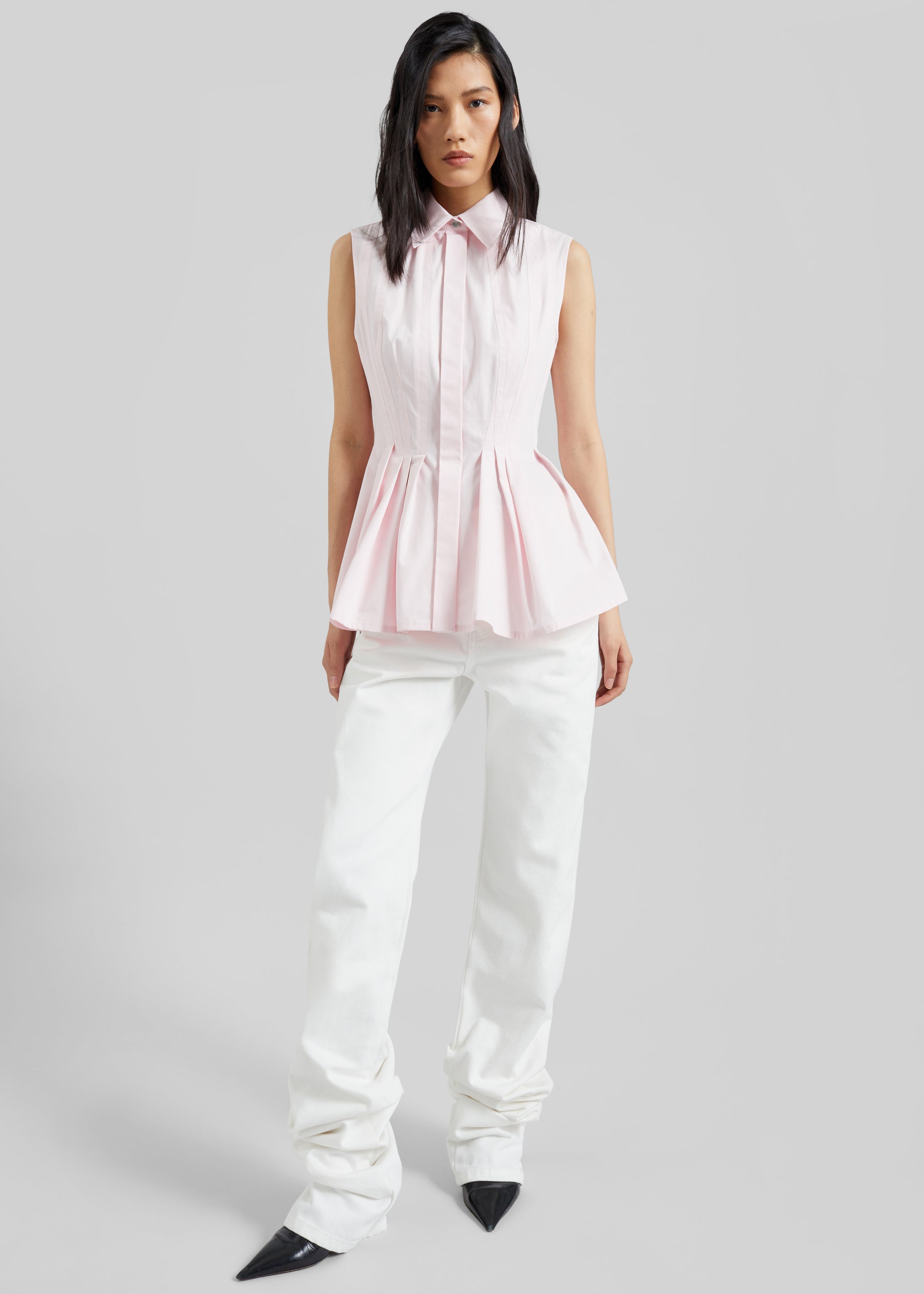 Shop the look image for Sportmax Certosa Sleeveless Top - Pink