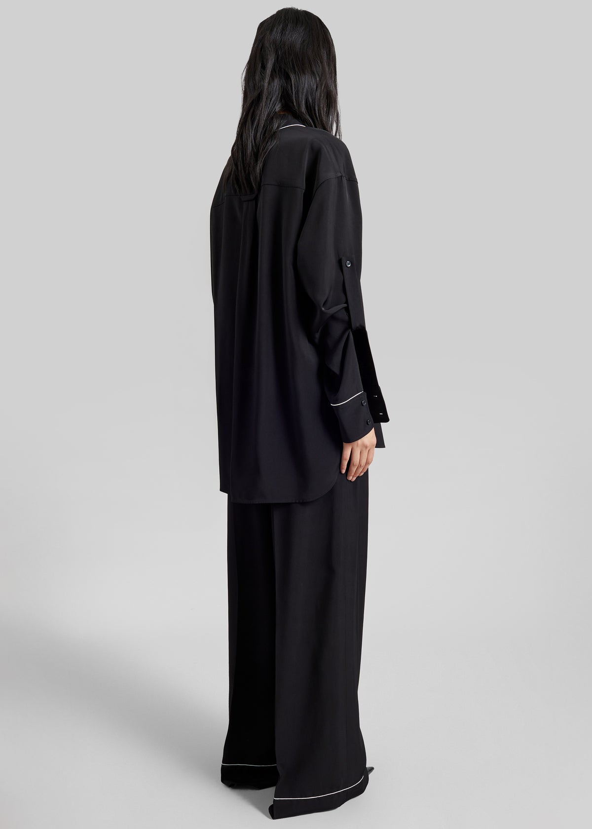 Sportmax Cocco Satin Overshirt - Black - 6