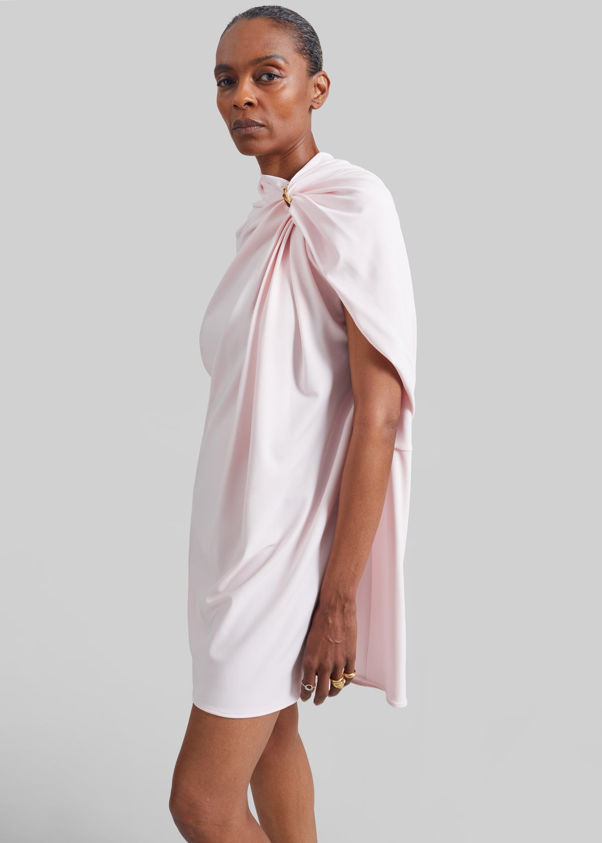 Sportmax Epoche Draped Mini Dress - Powder