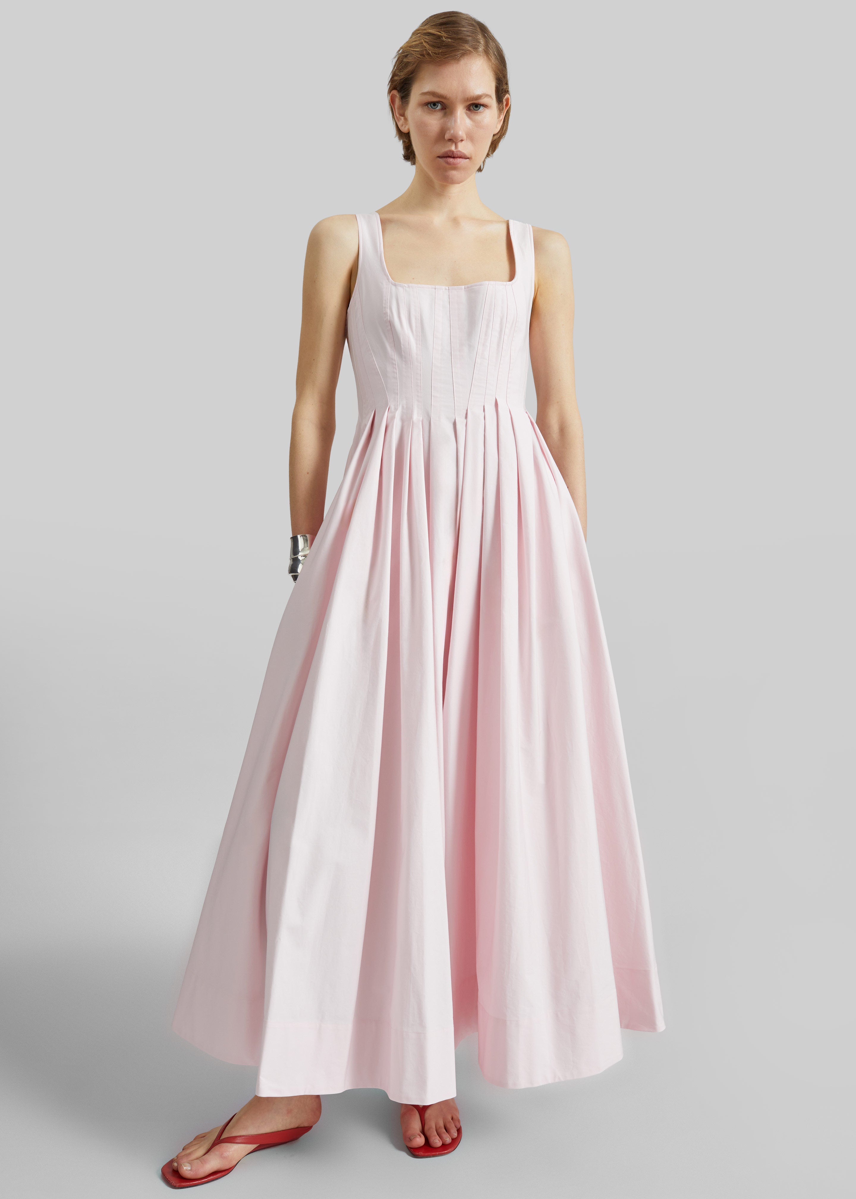 Sportmax Giro Cotton Dress - Pink - 2