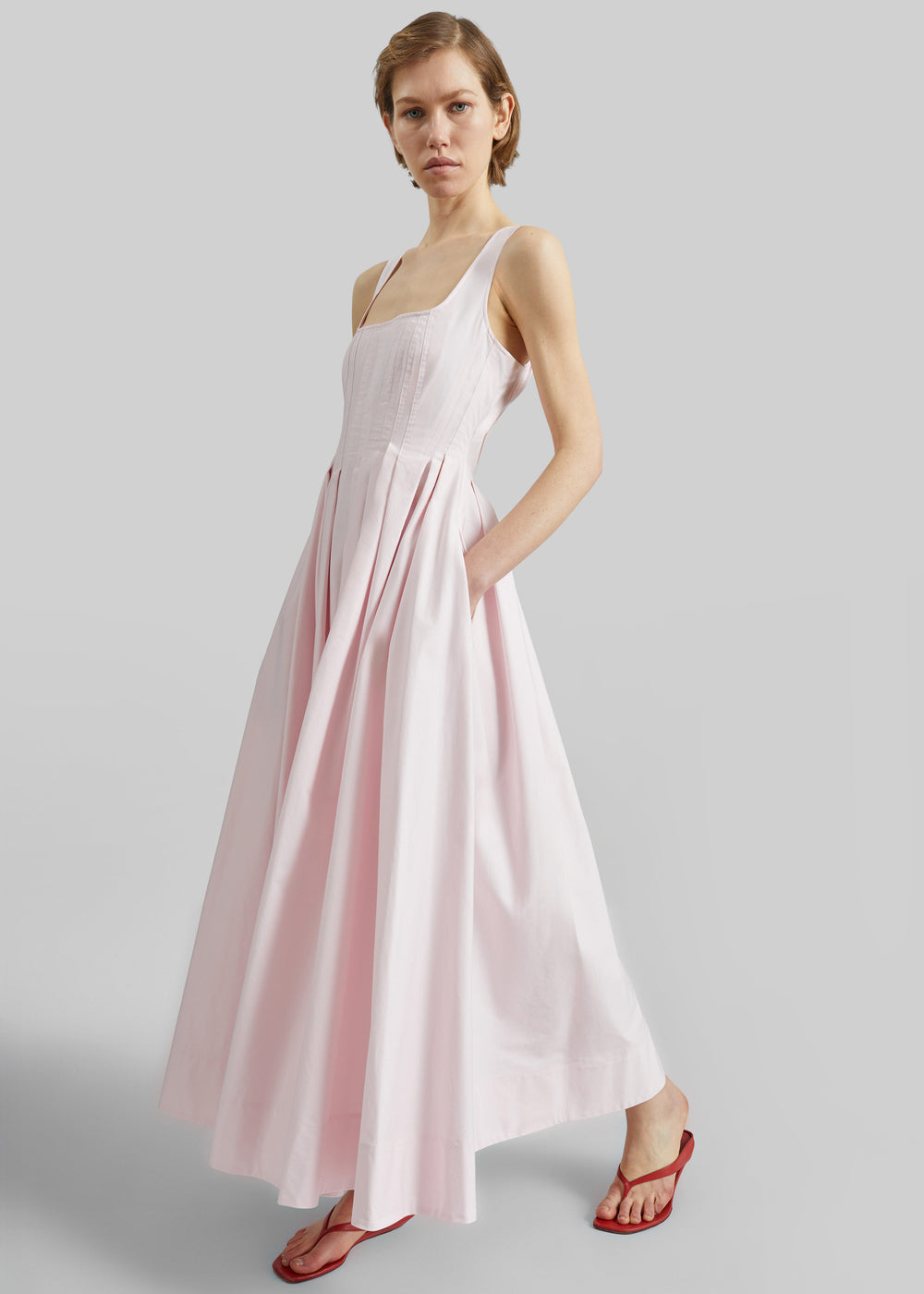 Sportmax Giro Cotton Dress - Pink