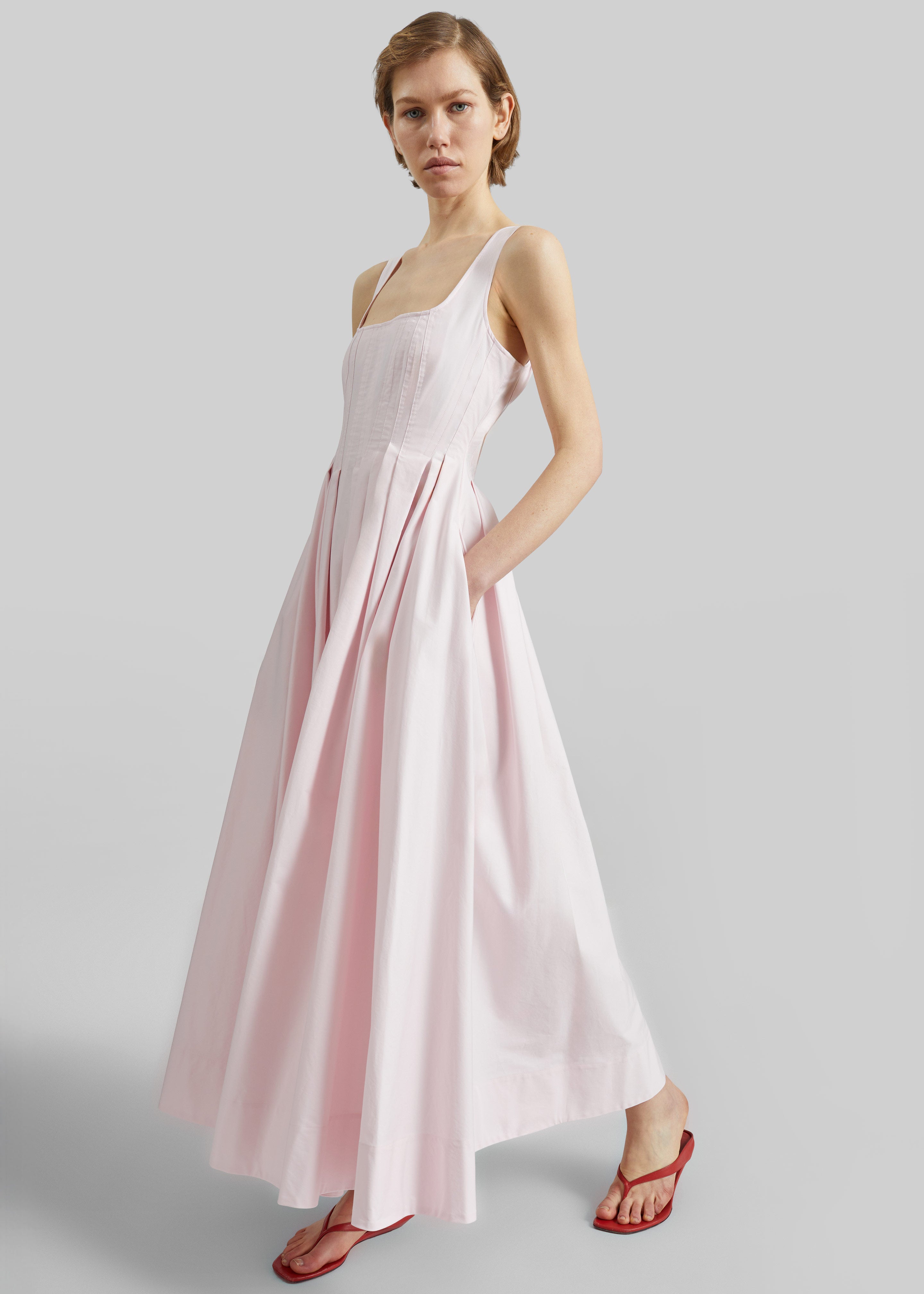 Sportmax Giro Cotton Dress - Pink - 1