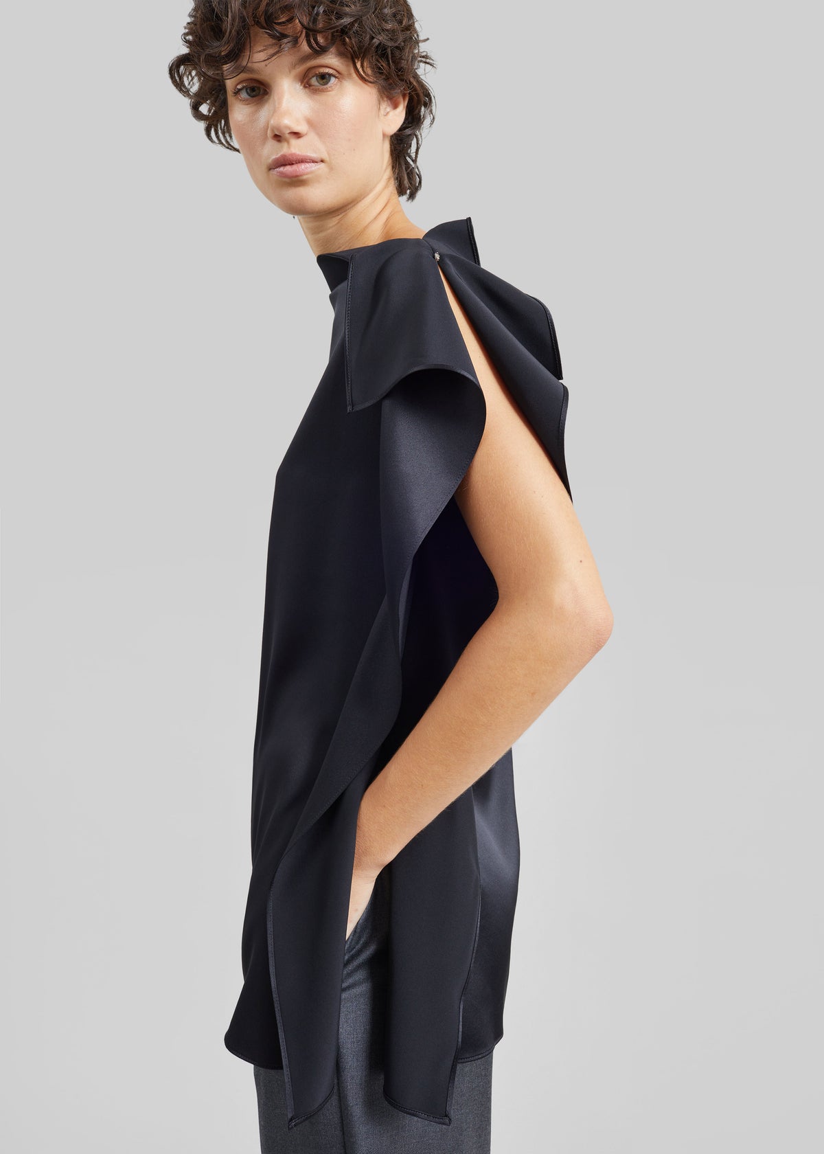 Sportmax Lana Silk Top - Black